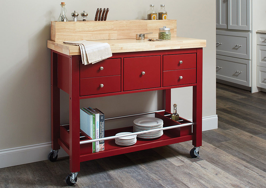 Red Kitchen Island,ABF Coaster Furniture