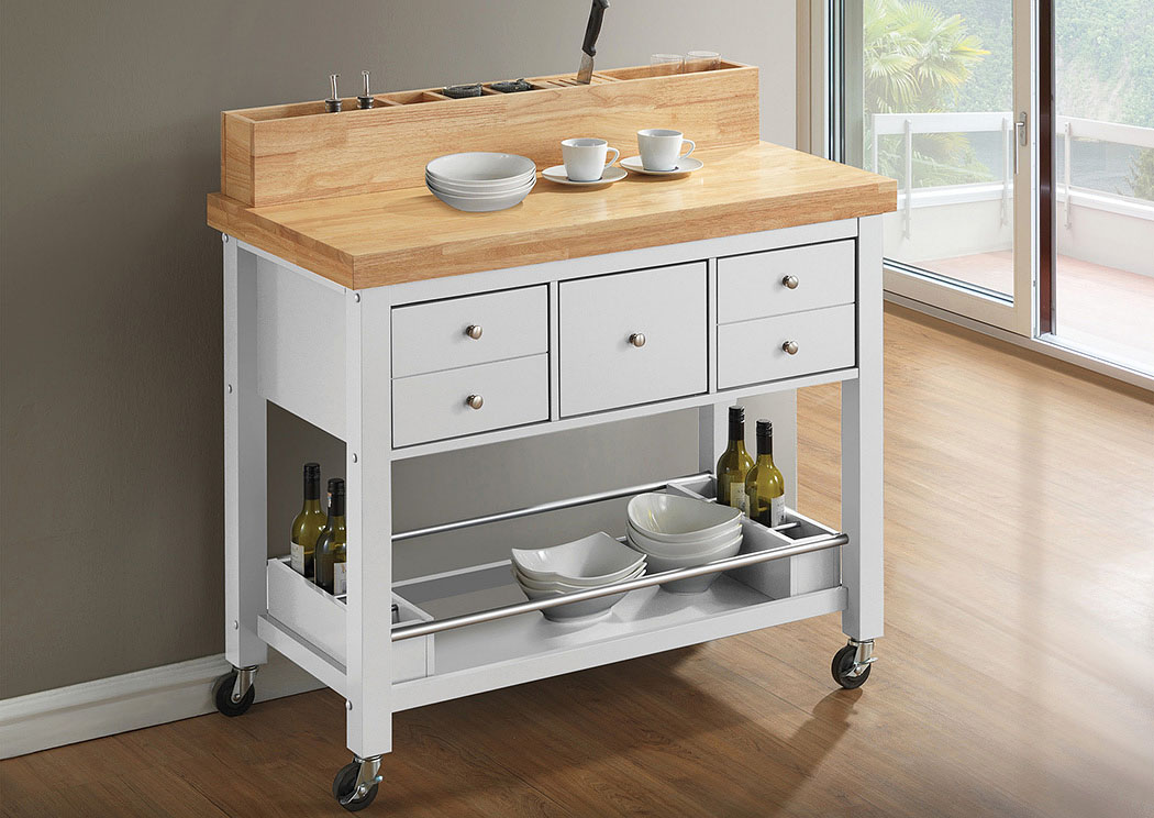 White Kitchen Island,ABF Coaster Furniture