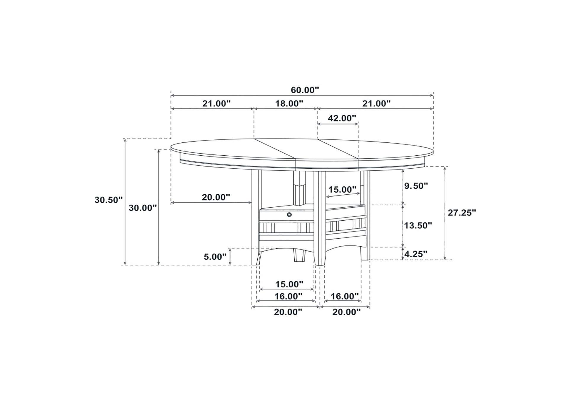 Lavon Dining Table with Storage Espresso,Coaster Furniture