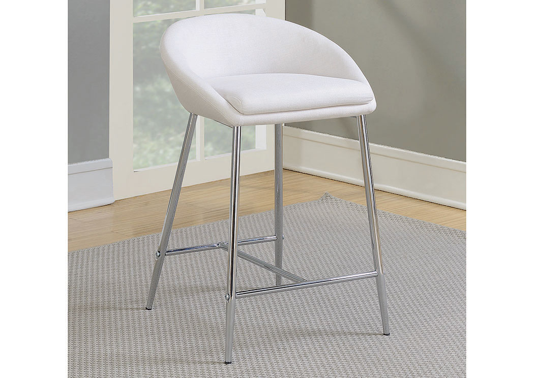 White Counter Height Stool (Set of 2),ABF Coaster Furniture