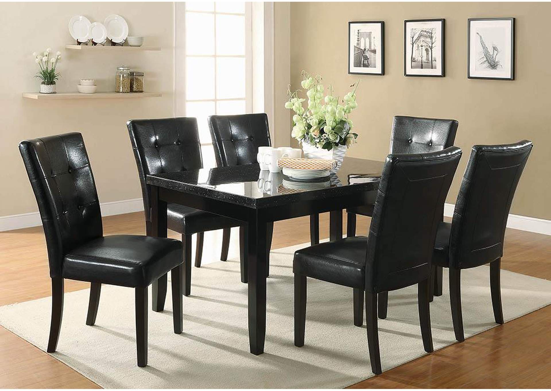 Anisa Black & Cappuccino Side Chair (Set of 2),ABF Coaster Furniture