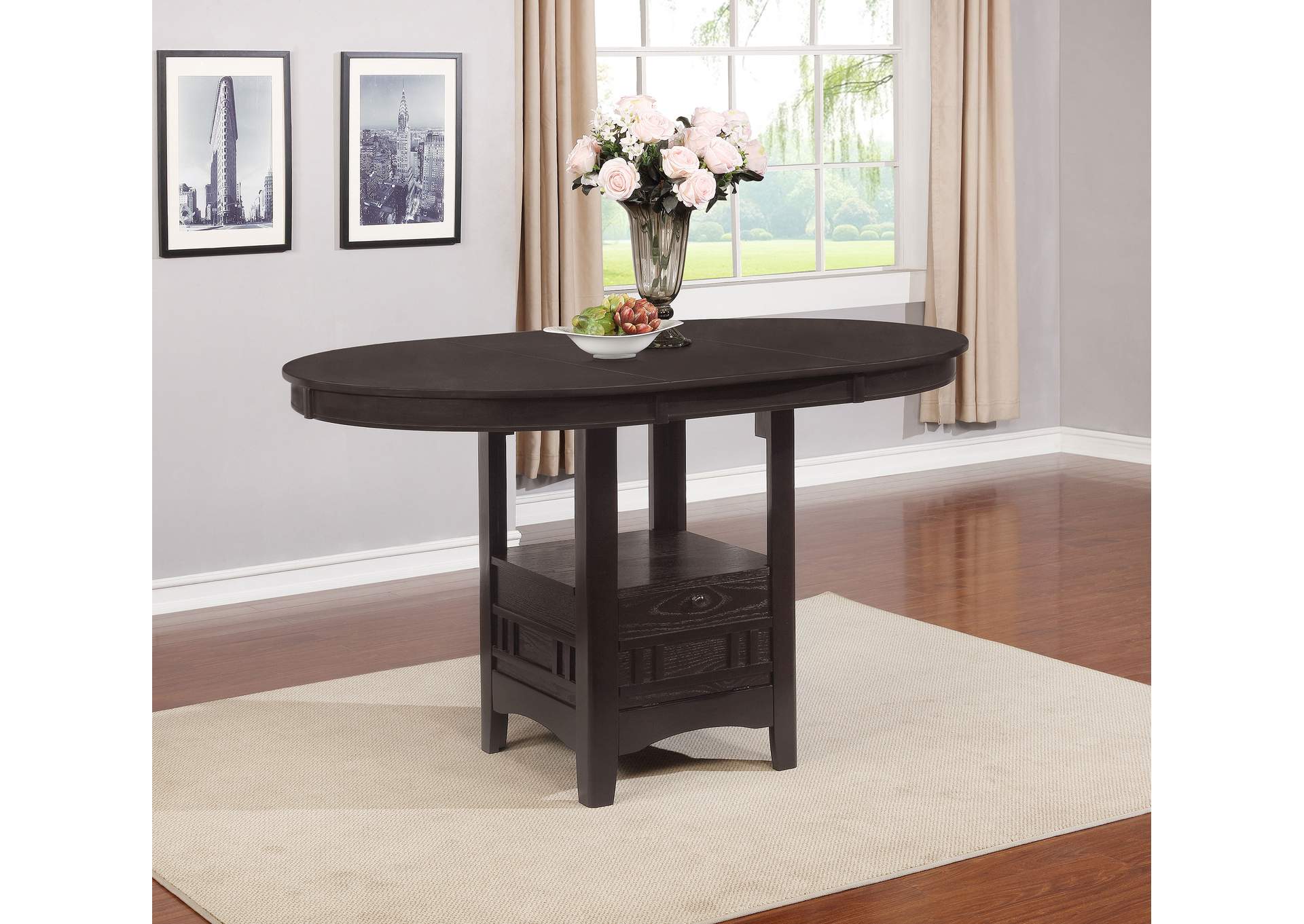 Lavon Oval Counter Height Table Espresso,Coaster Furniture