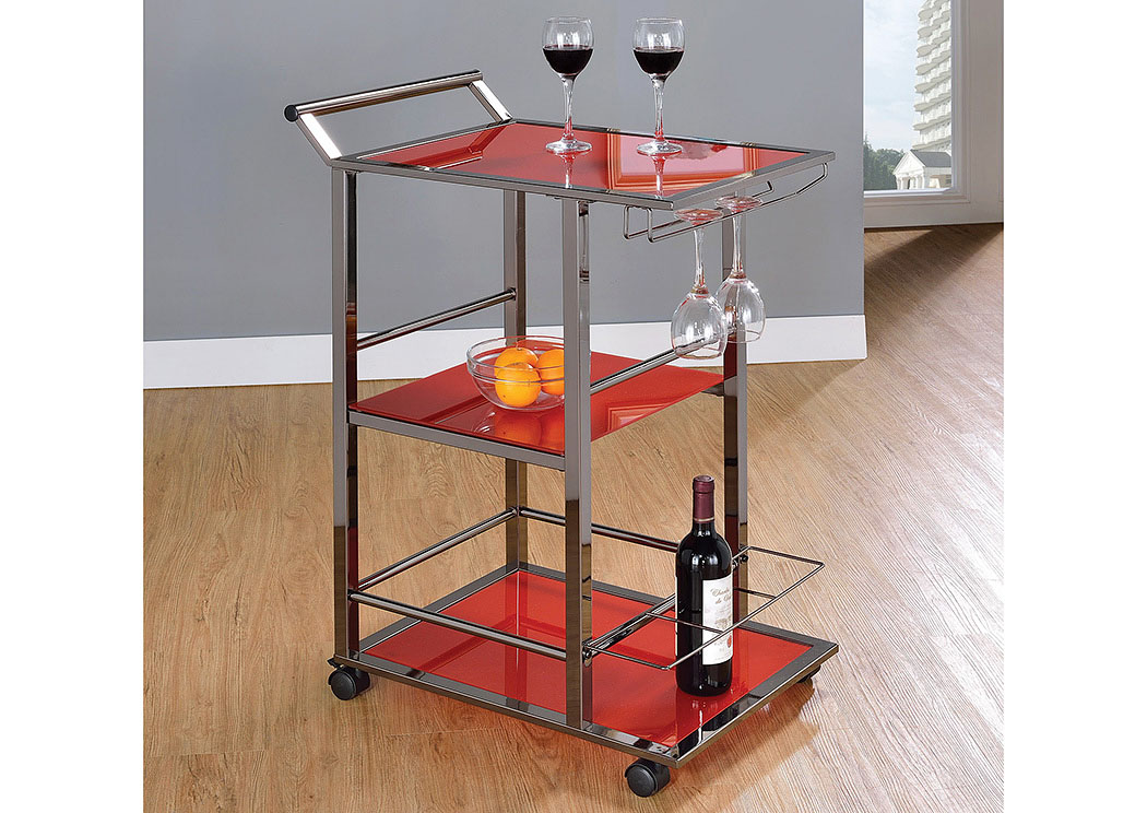 Red Serving Cart,ABF Coaster Furniture