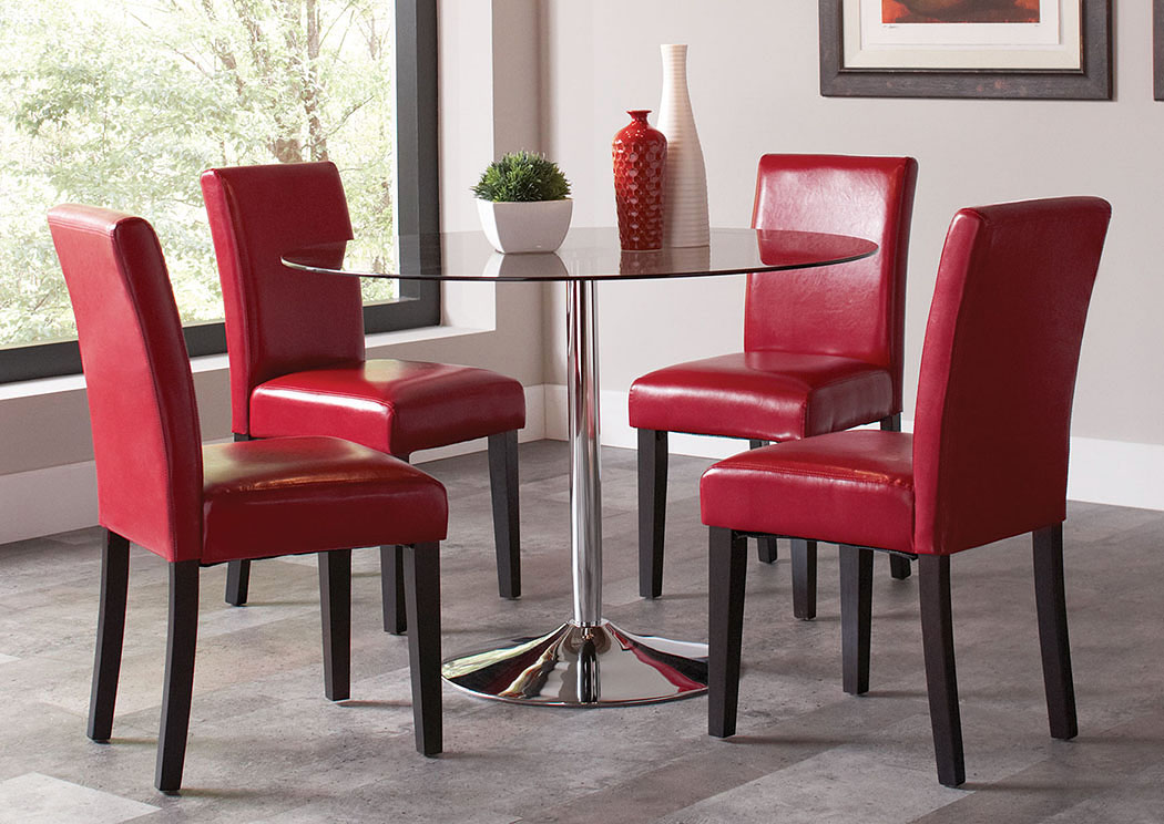 Red Side Chair (Set of 2),ABF Coaster Furniture