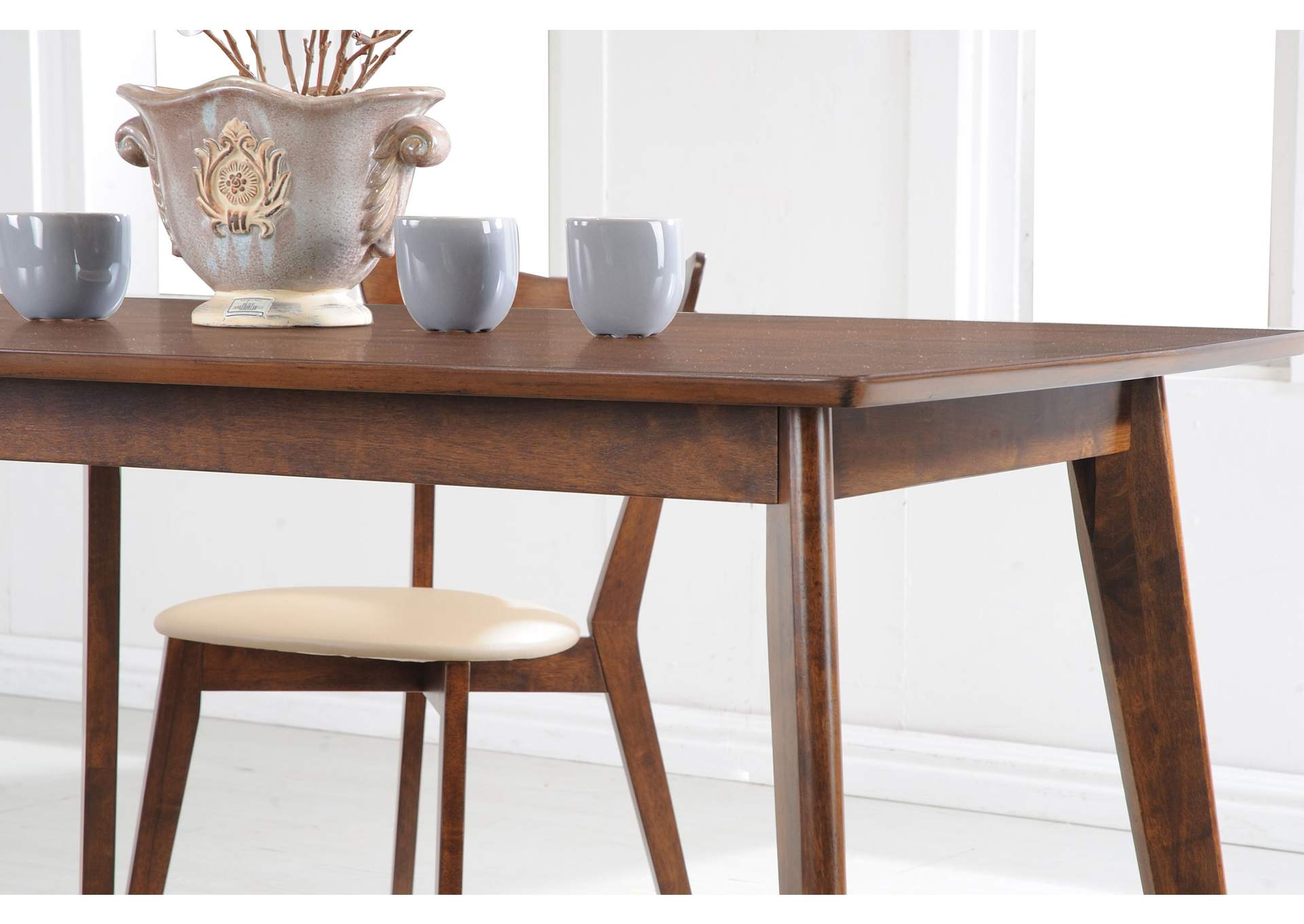 Kersey Dining Table with Angled Legs Chestnut,Coaster Furniture