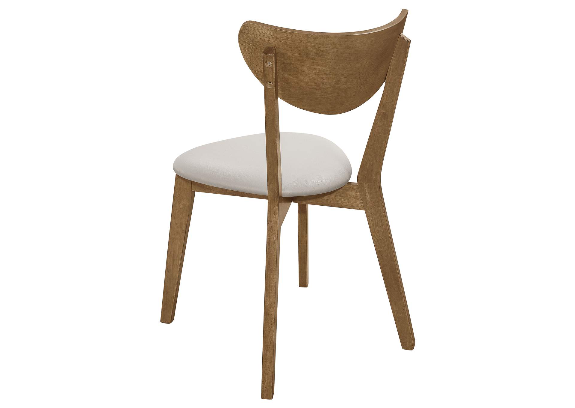 Kersey Dining Side Chairs with Curved Backs Beige and Chestnut (Set of 2),Coaster Furniture