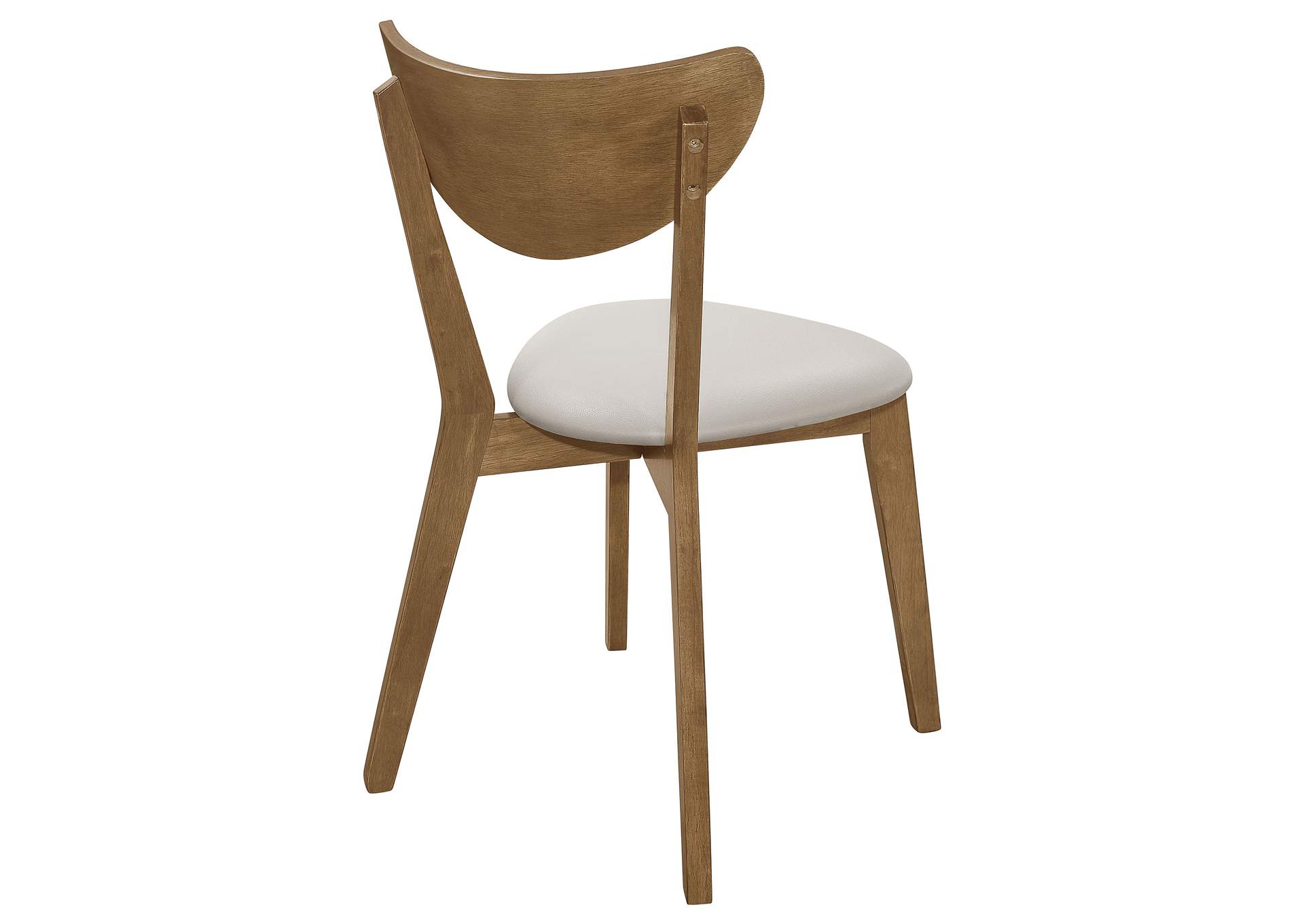 Kersey Dining Side Chairs with Curved Backs Beige and Chestnut (Set of 2),Coaster Furniture