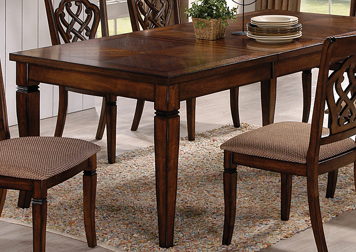 Oak Dining Table w/ Extension Leaf,ABF Coaster Furniture