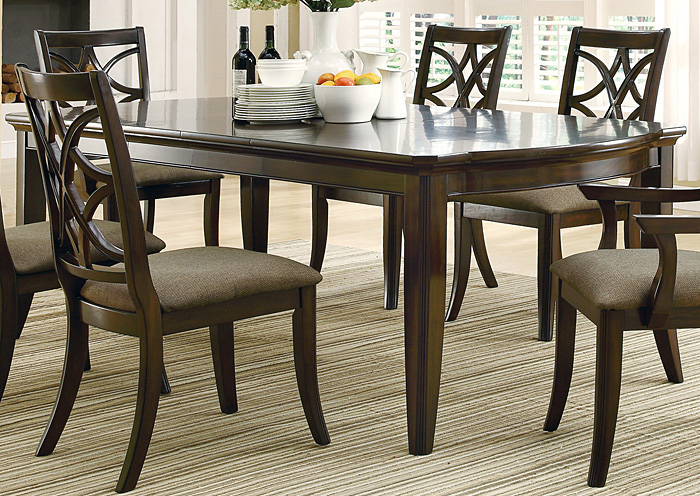 Espresso Dining Table w/ 2 Extension Leaves,ABF Coaster Furniture