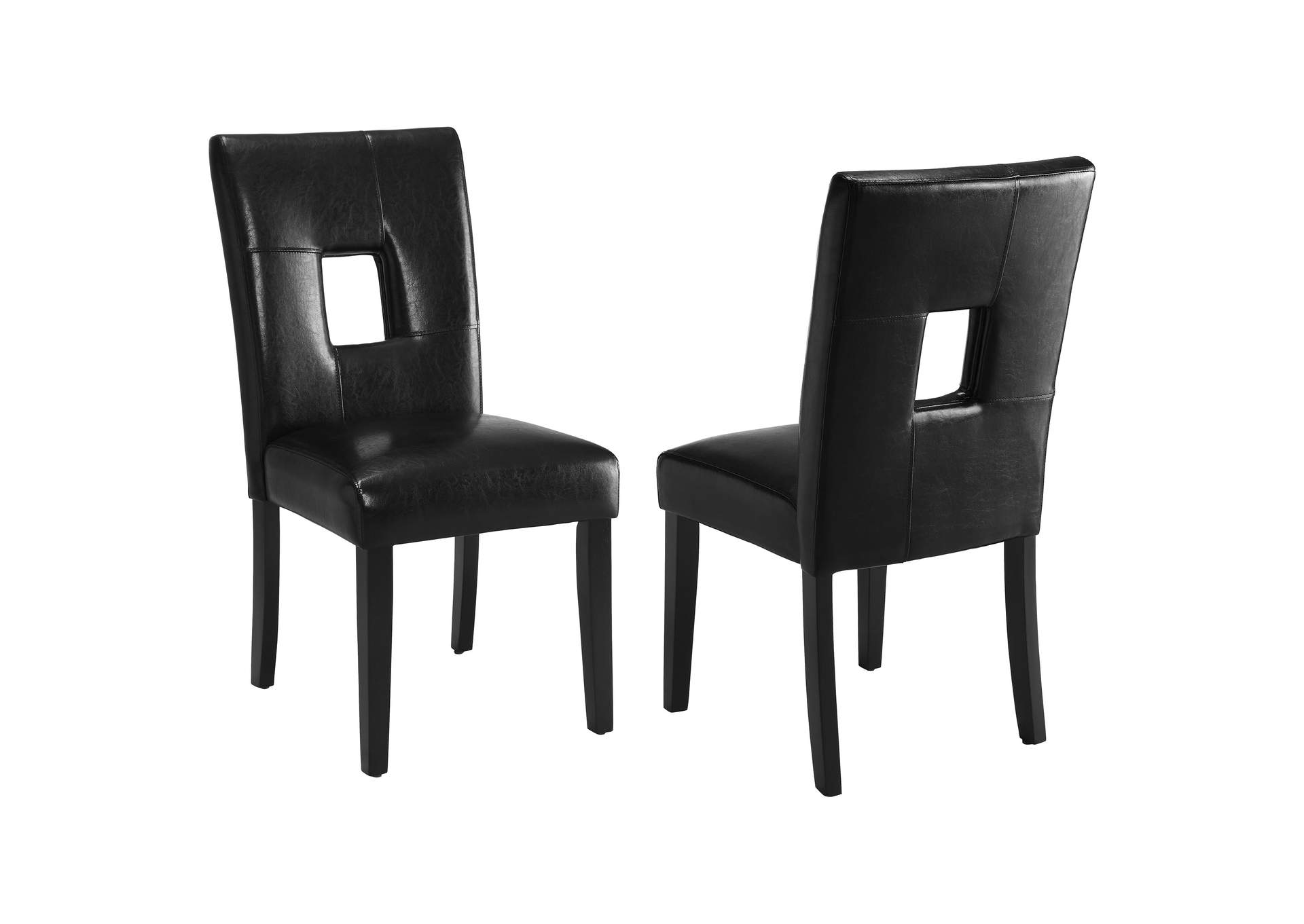 Shannon Open Back Upholstered Dining Chairs Black (Set of 2),Coaster Furniture