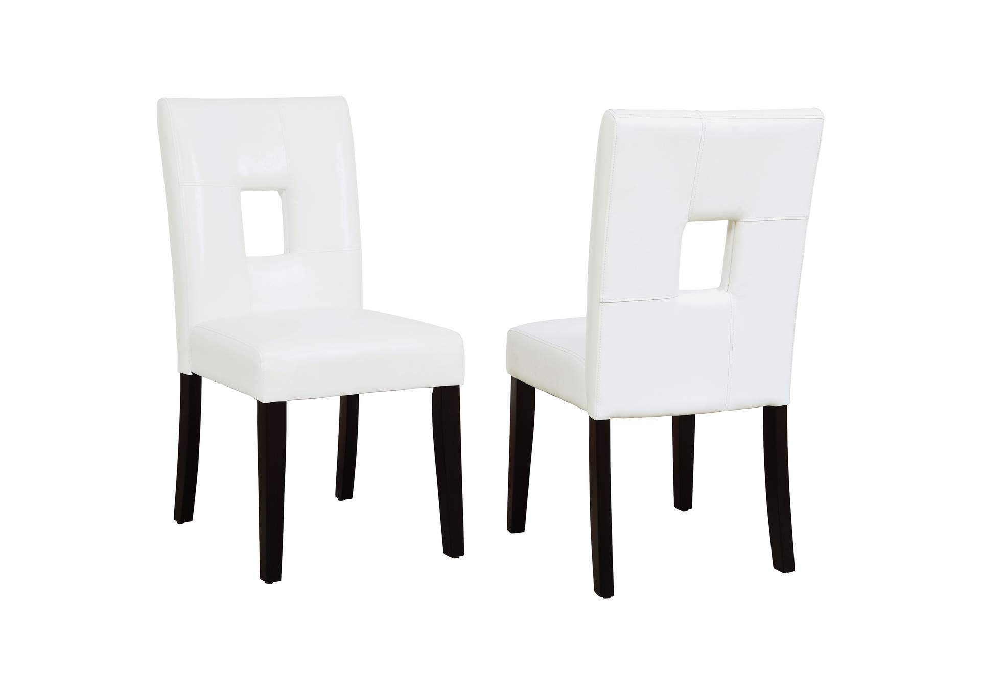 Shannon Open Back Upholstered Dining Chairs White (Set of 2),Coaster Furniture