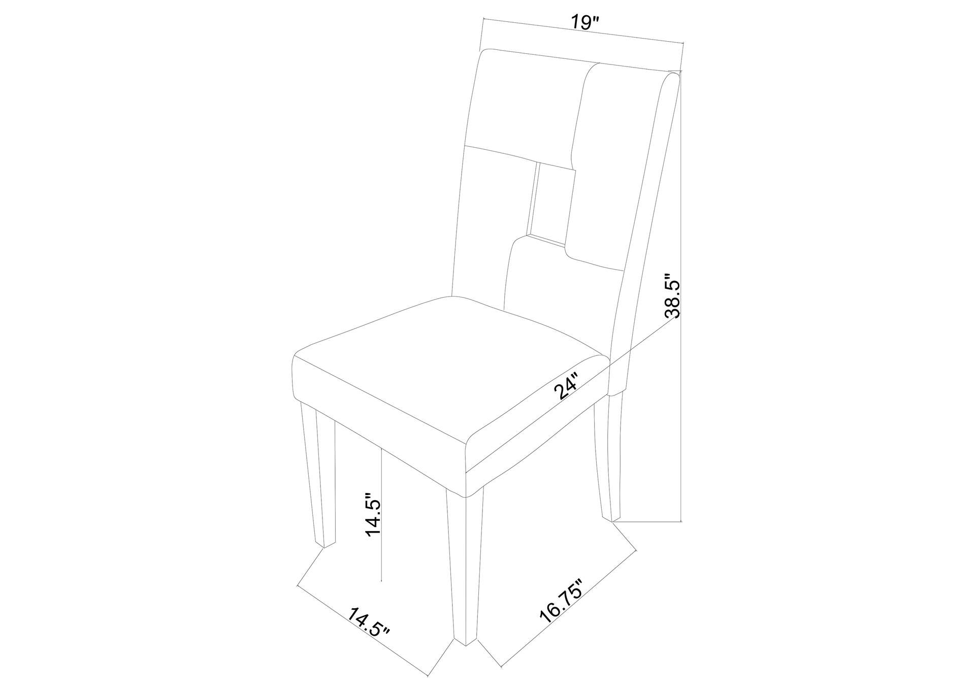 Shannon Open Back Upholstered Dining Chairs White (Set of 2),Coaster Furniture