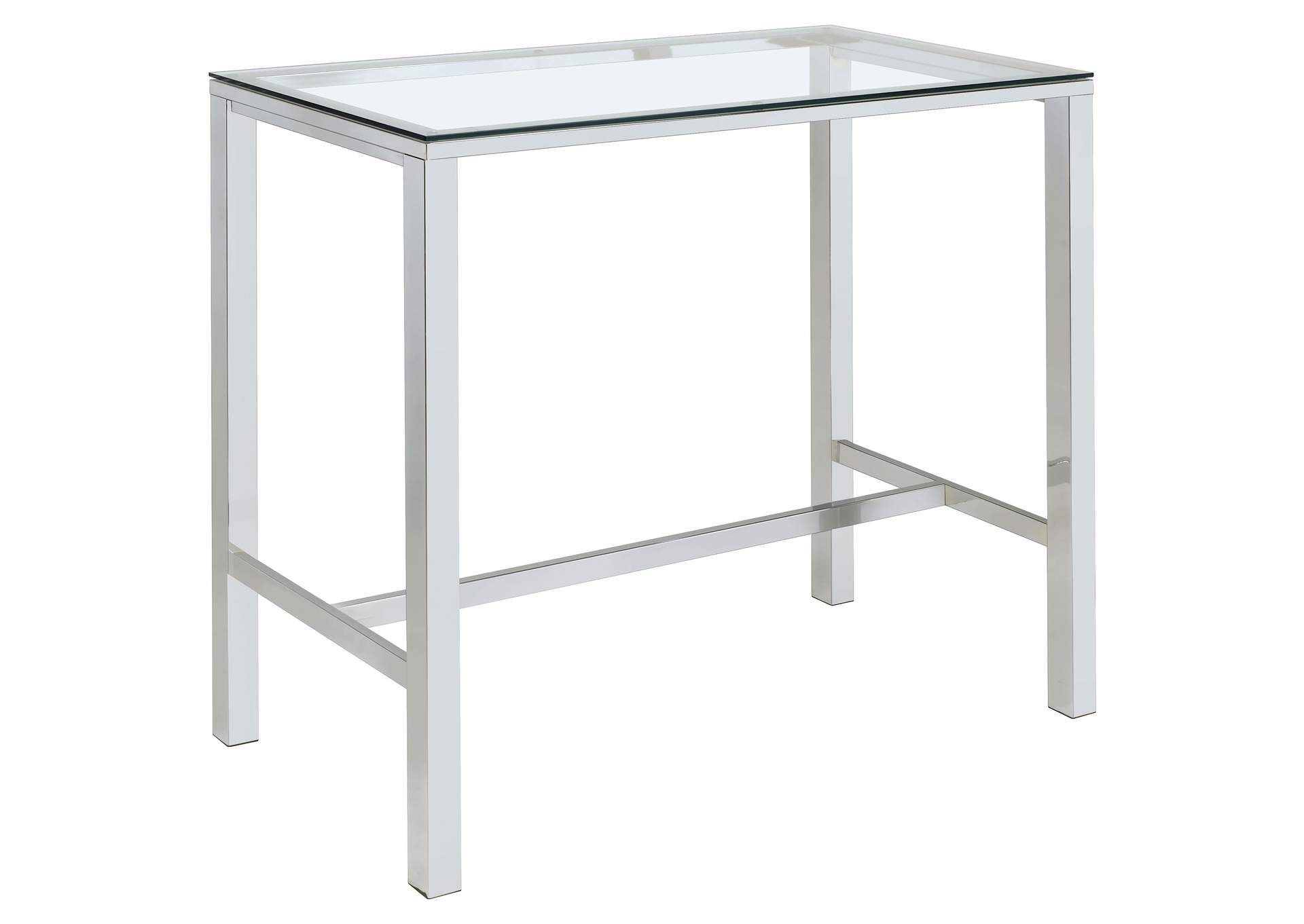 Tolbert Bar Table with Glass Top Chrome,Coaster Furniture