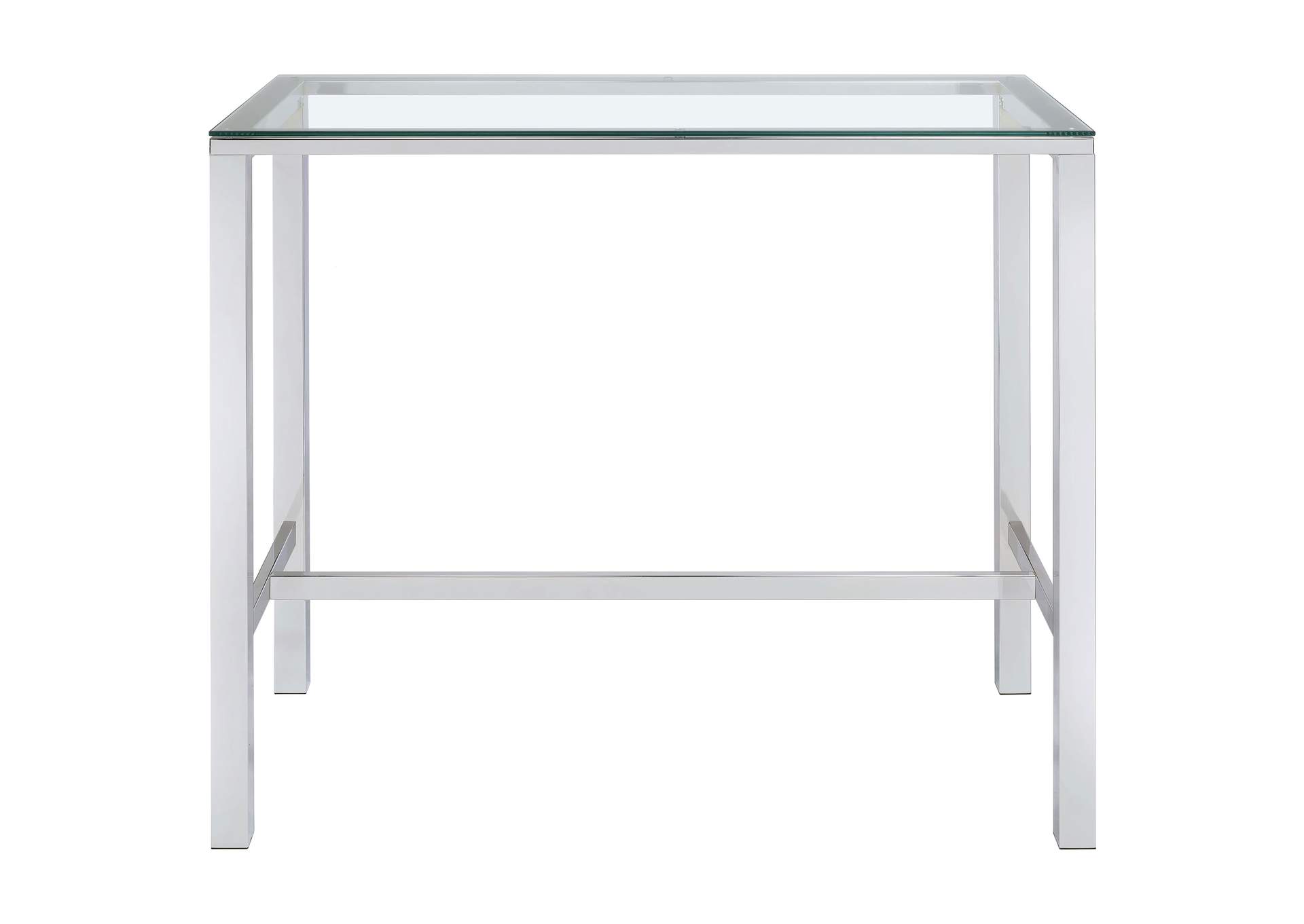 Tolbert Bar Table with Glass Top Chrome,Coaster Furniture