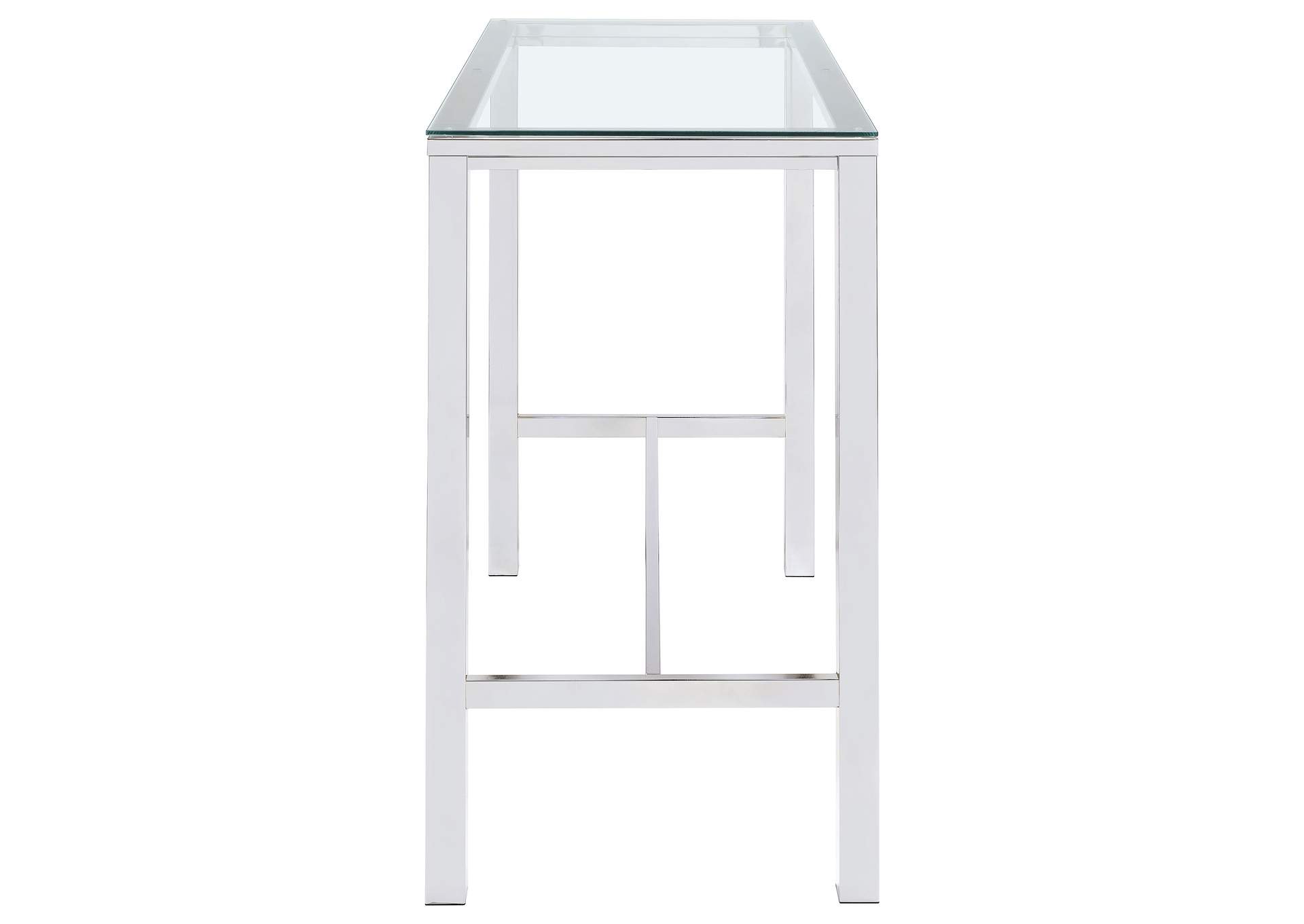 Tolbert Bar Table with Glass Top Chrome,Coaster Furniture