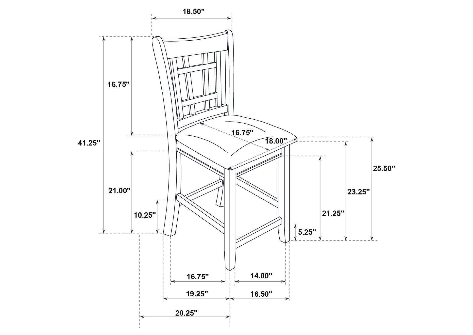 Lavon 5-piece Counter Height Dining Room Set Light Chestnut and Espresso,Coaster Furniture