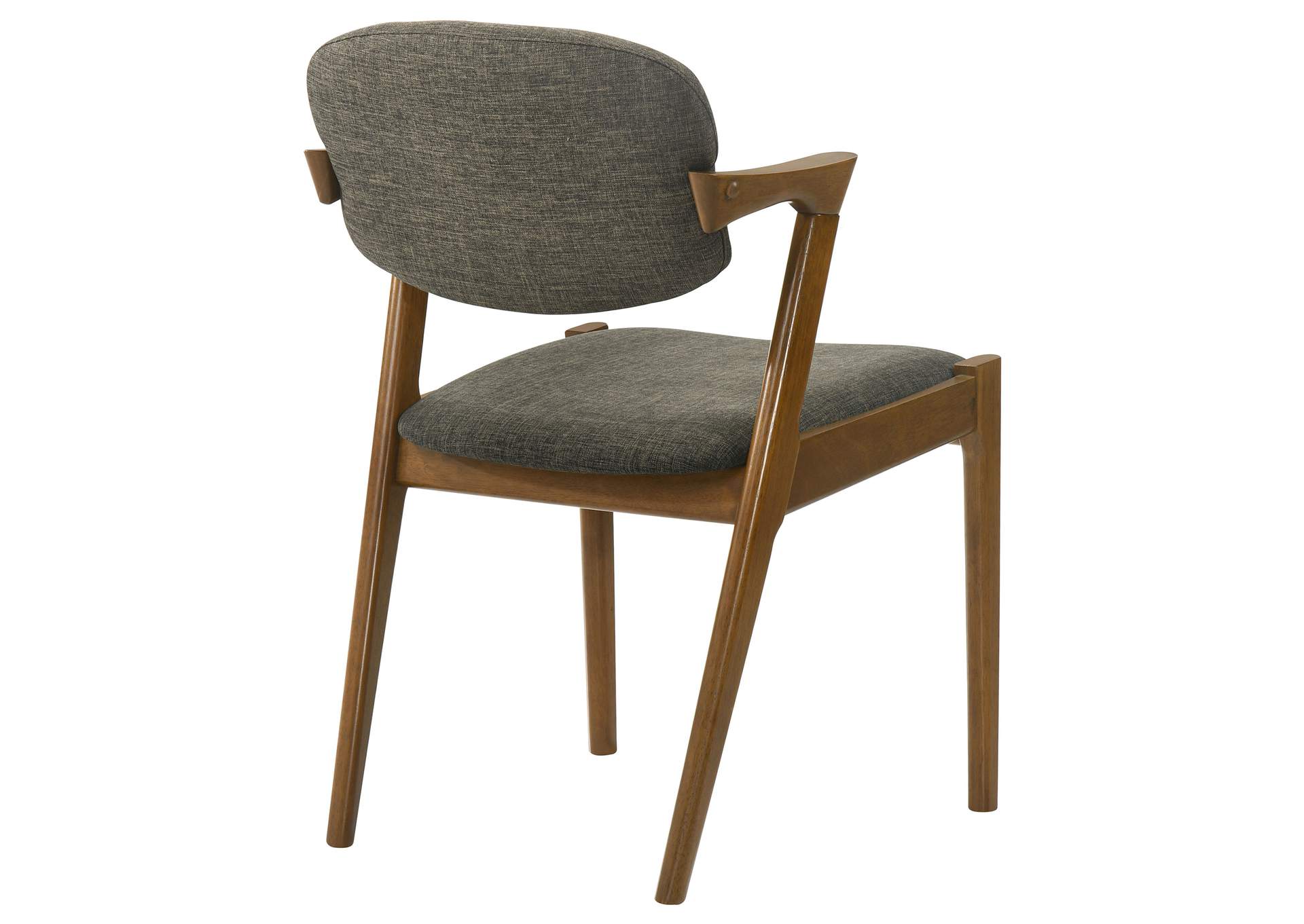 Malone Dining Side Chairs Grey and Dark Walnut (Set of 2),Coaster Furniture