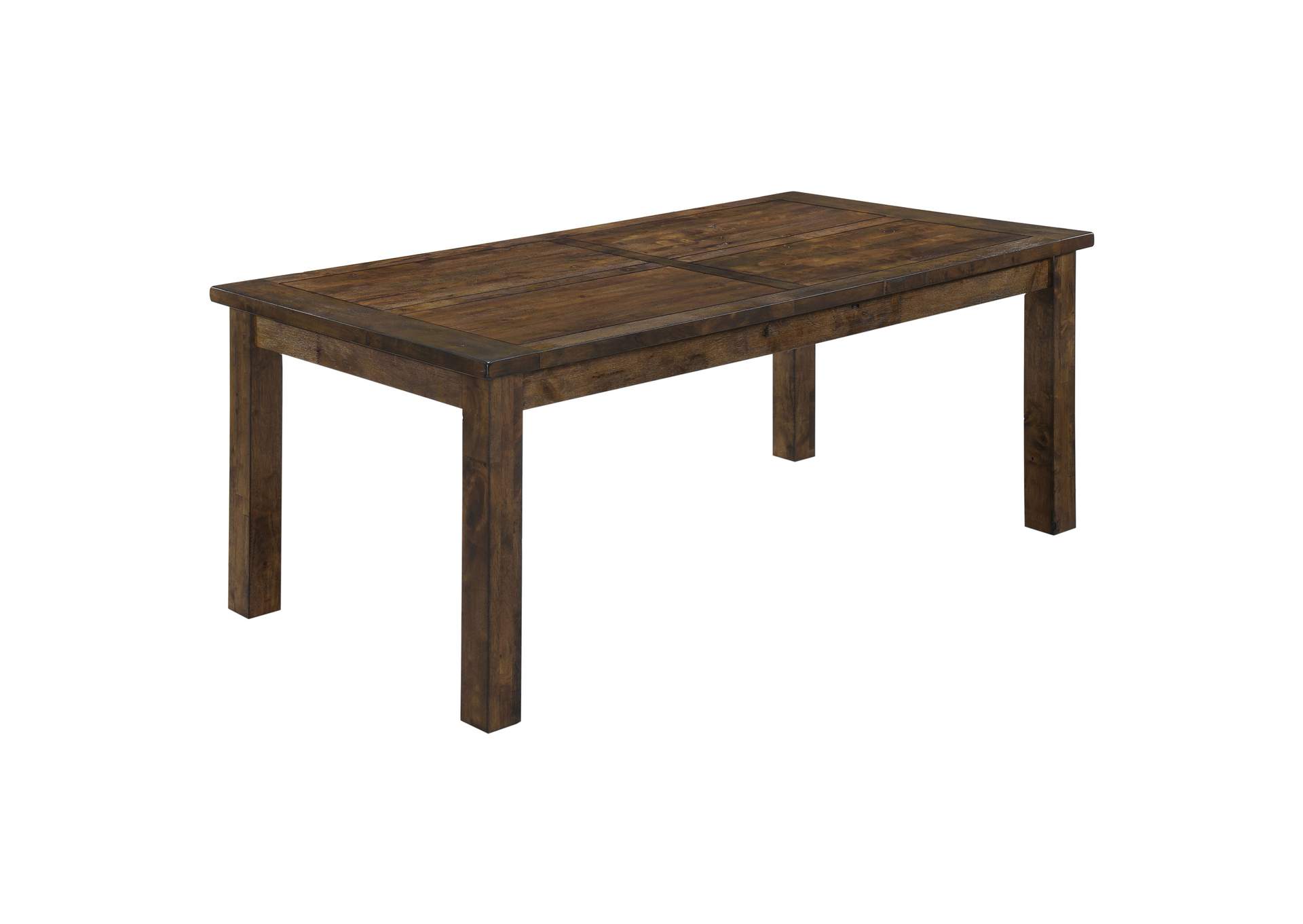 Coleman Rectangular Dining Table Rustic Golden Brown,Coaster Furniture