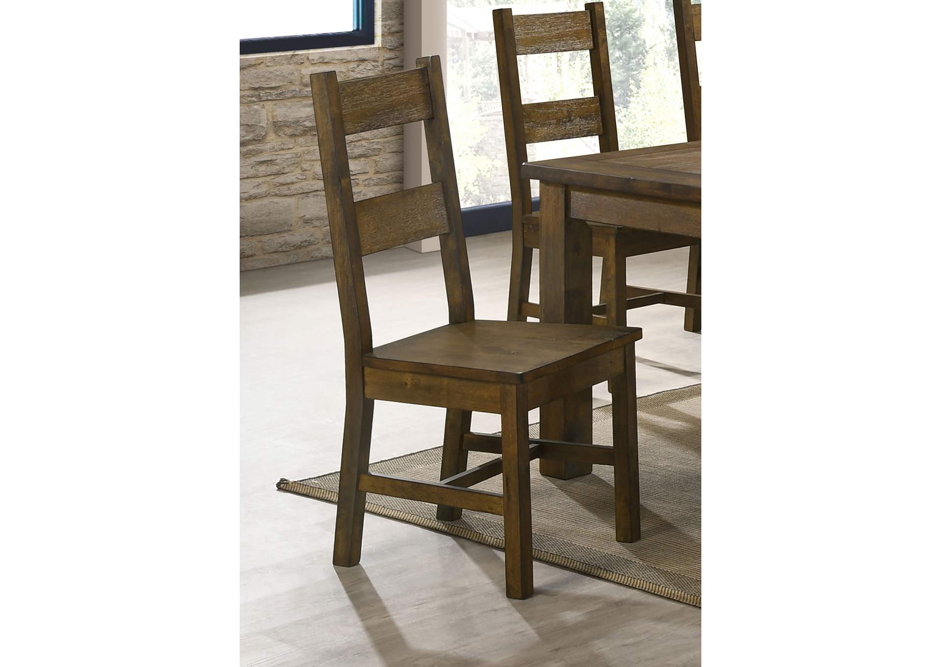 Coleman Dining Side Chairs Rustic Golden Brown (Set of 2),Coaster Furniture