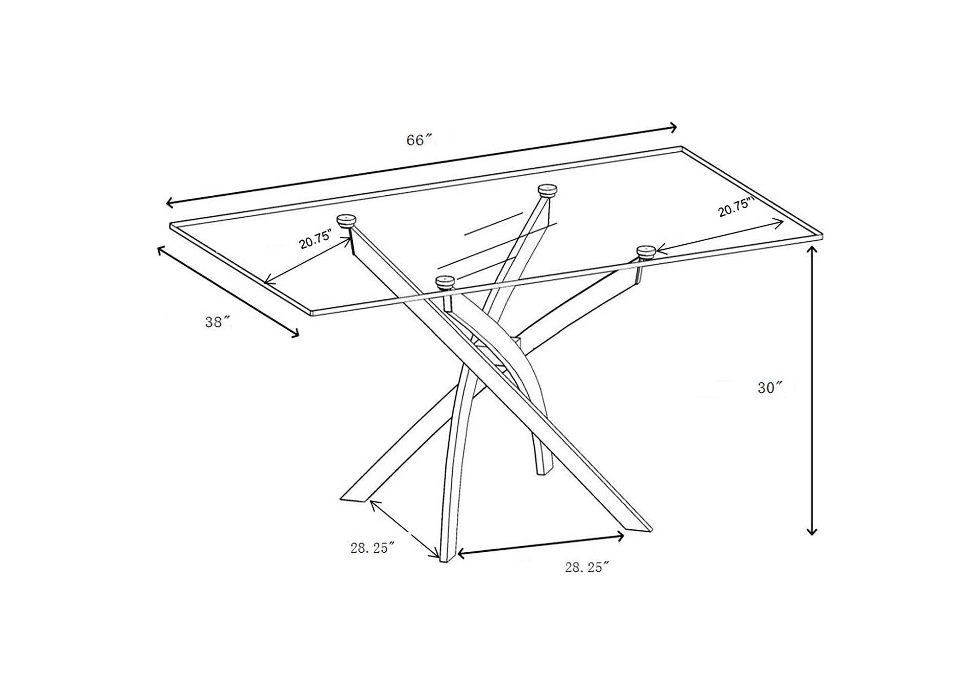 Carmelo 5-piece Rectangular Dining Set Chrome and Black,Coaster Furniture