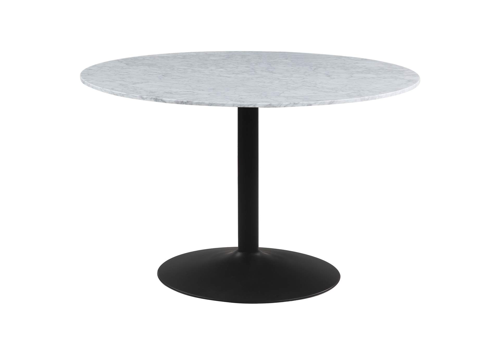 Bartole Round Dining Table White and Matte Black,Coaster Furniture