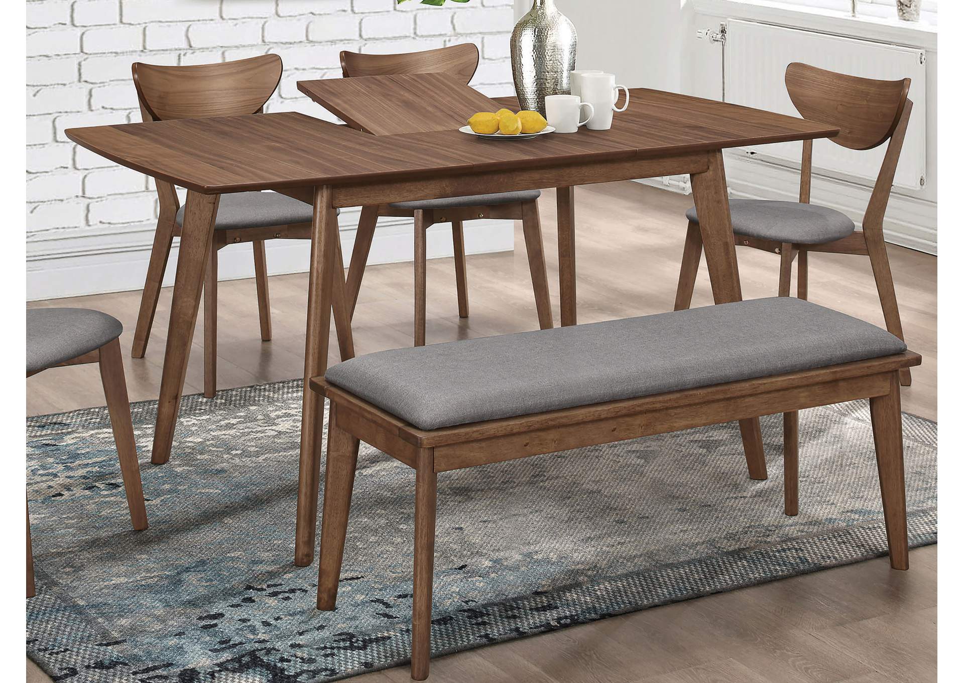 Alfredo Rectangular Dining Table Natural Walnut,Coaster Furniture