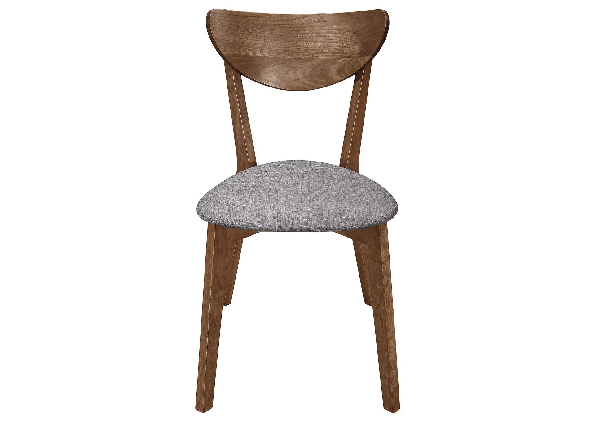 Alfredo Upholstered Dining Chairs Grey and Natural Walnut (Set of 2),Coaster Furniture