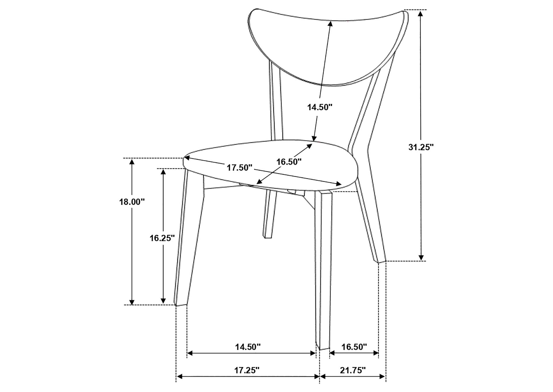 Alfredo Upholstered Dining Chairs Grey and Natural Walnut (Set of 2),Coaster Furniture