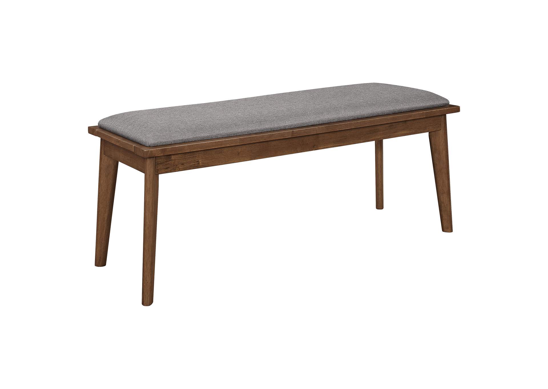 Alfredo Upholstered Dining Bench Grey and Natural Walnut,Coaster Furniture