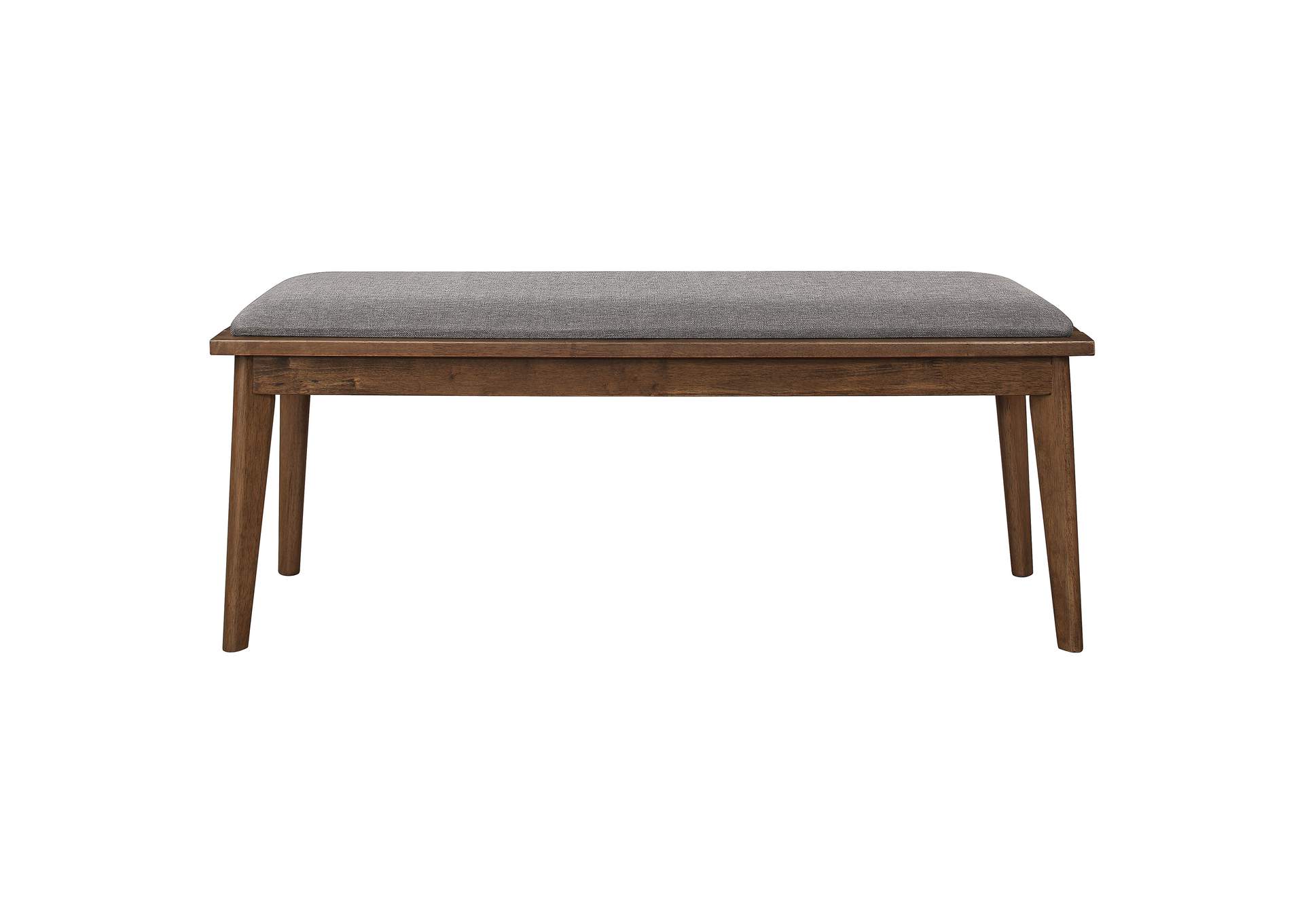 Alfredo Upholstered Dining Bench Grey and Natural Walnut,Coaster Furniture