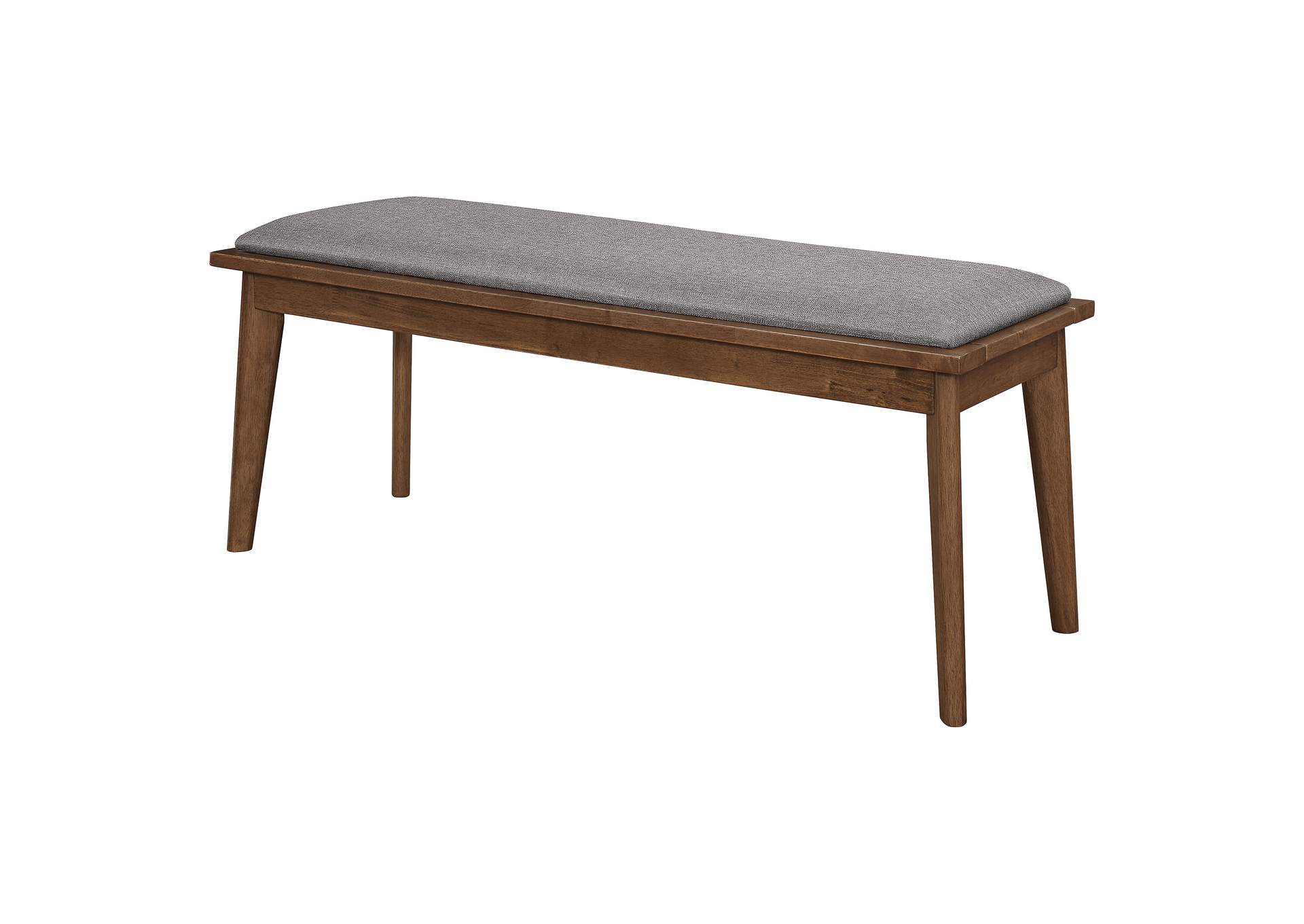 Alfredo Upholstered Dining Bench Grey and Natural Walnut,Coaster Furniture