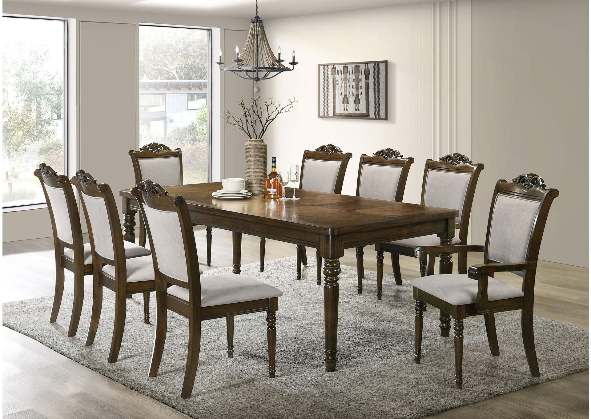 DINING TABLE 9 PC SET,Coaster Furniture