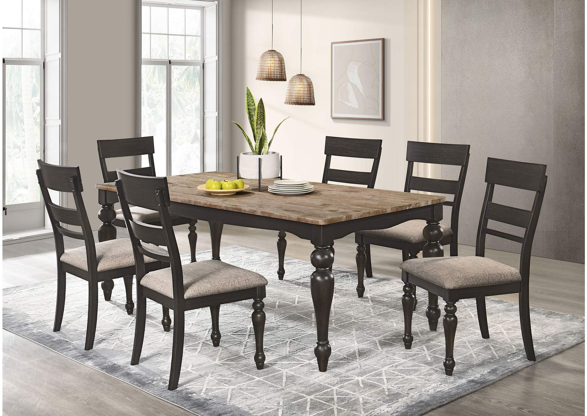 DINING TABLE 7 PC SET,Coaster Furniture