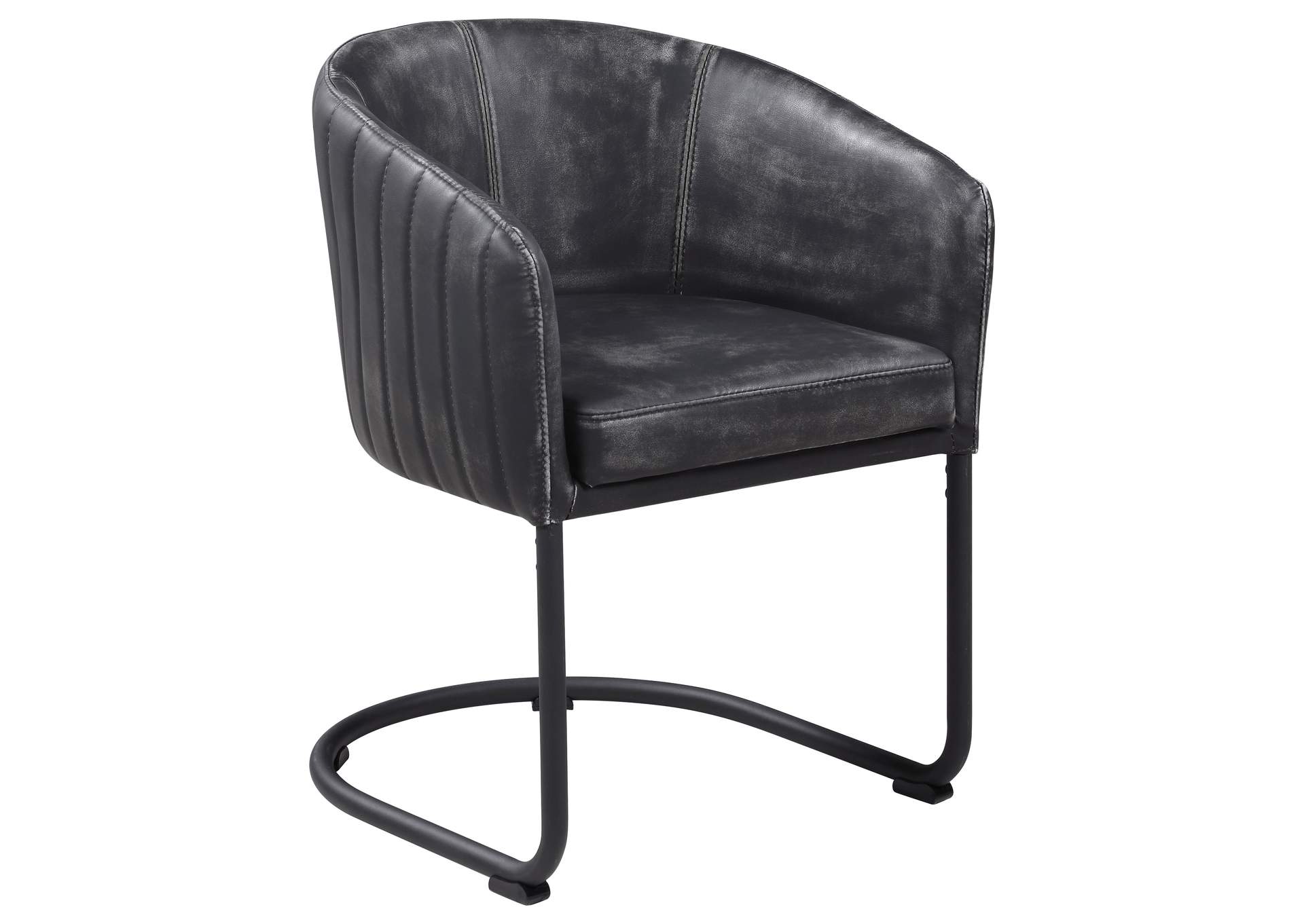 Banner Upholstered Dining Chair Anthracite and Matte Black,Coaster Furniture