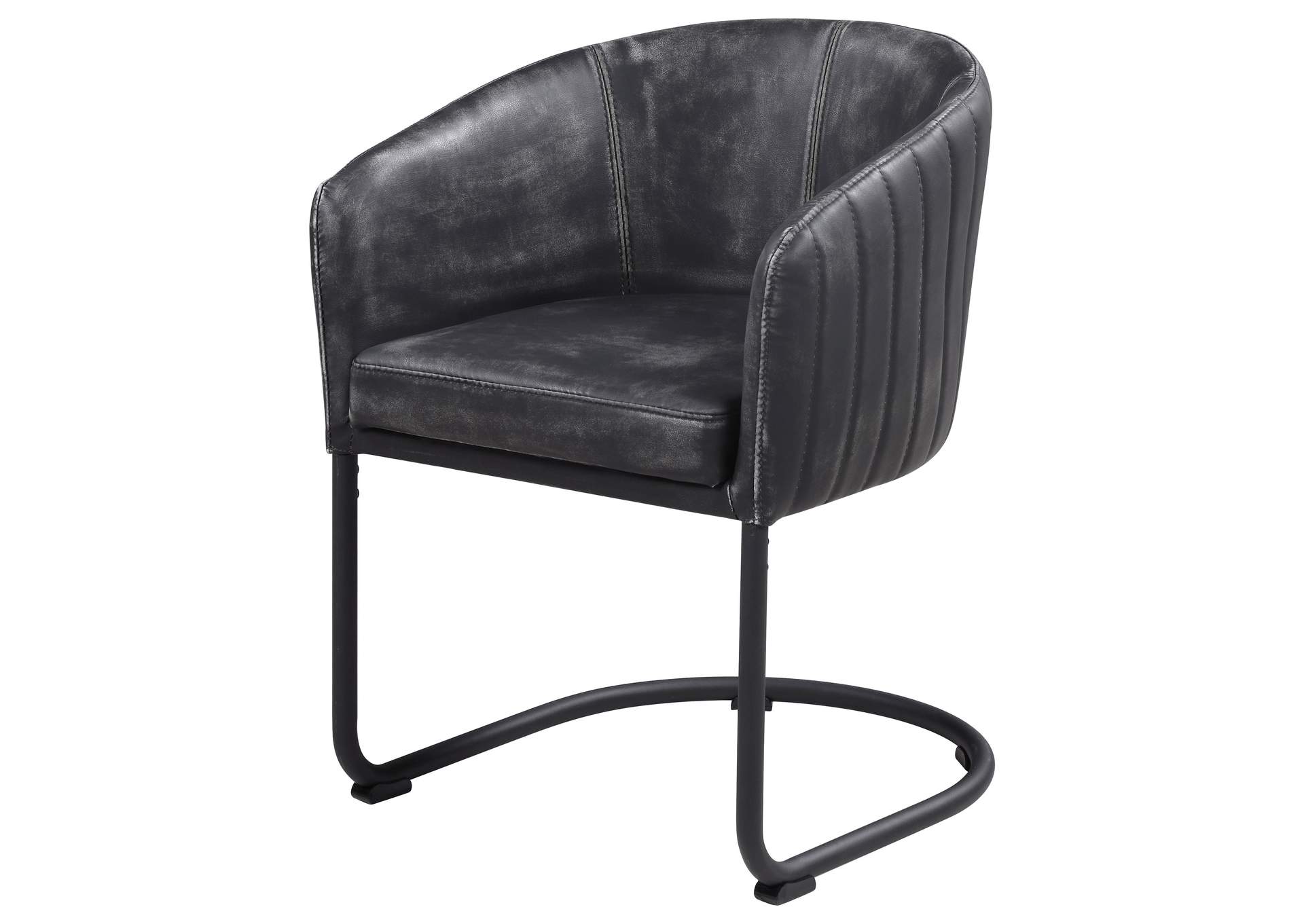 Banner Upholstered Dining Chair Anthracite and Matte Black,Coaster Furniture