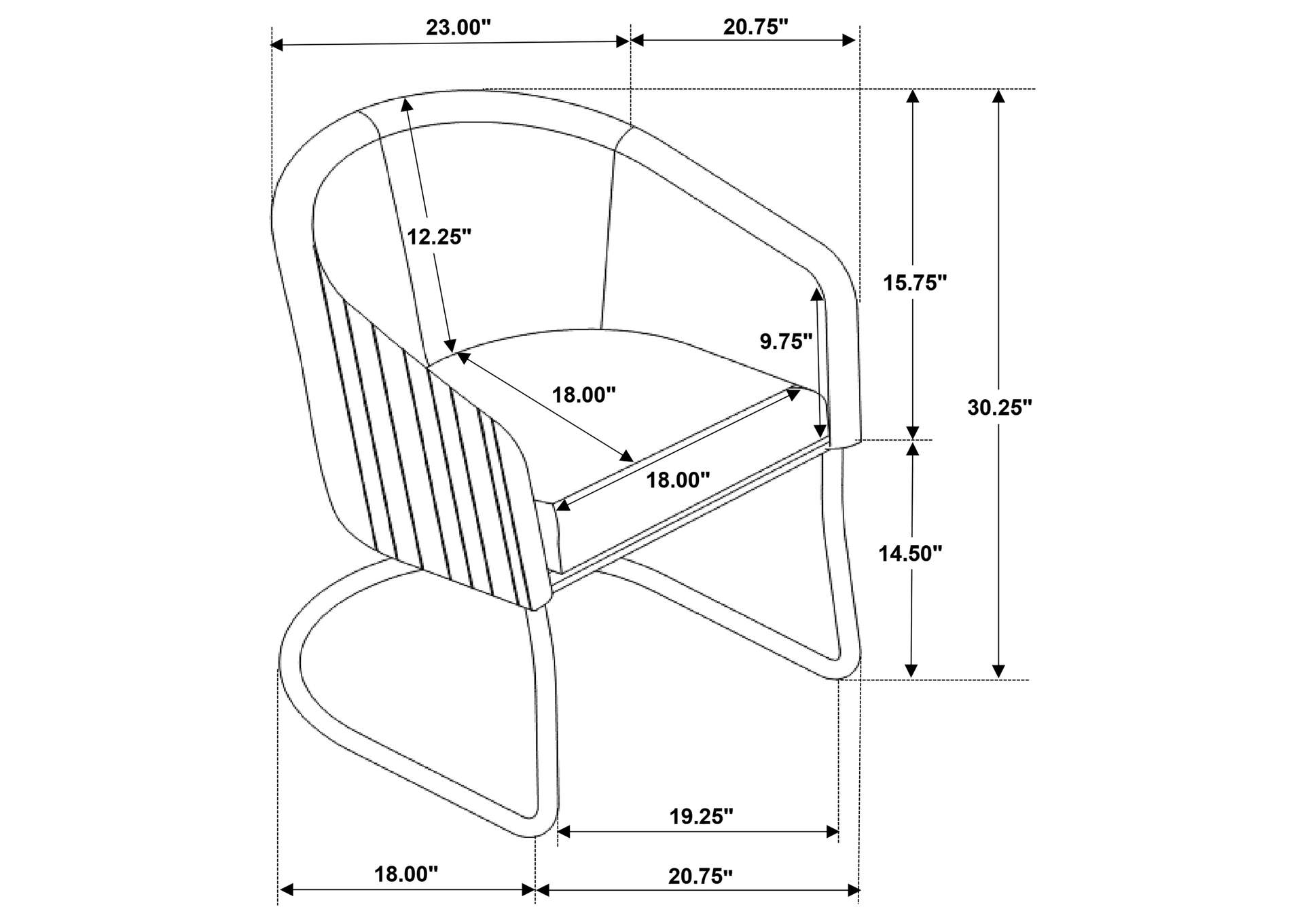 Banner Upholstered Dining Chair Anthracite and Matte Black,Coaster Furniture