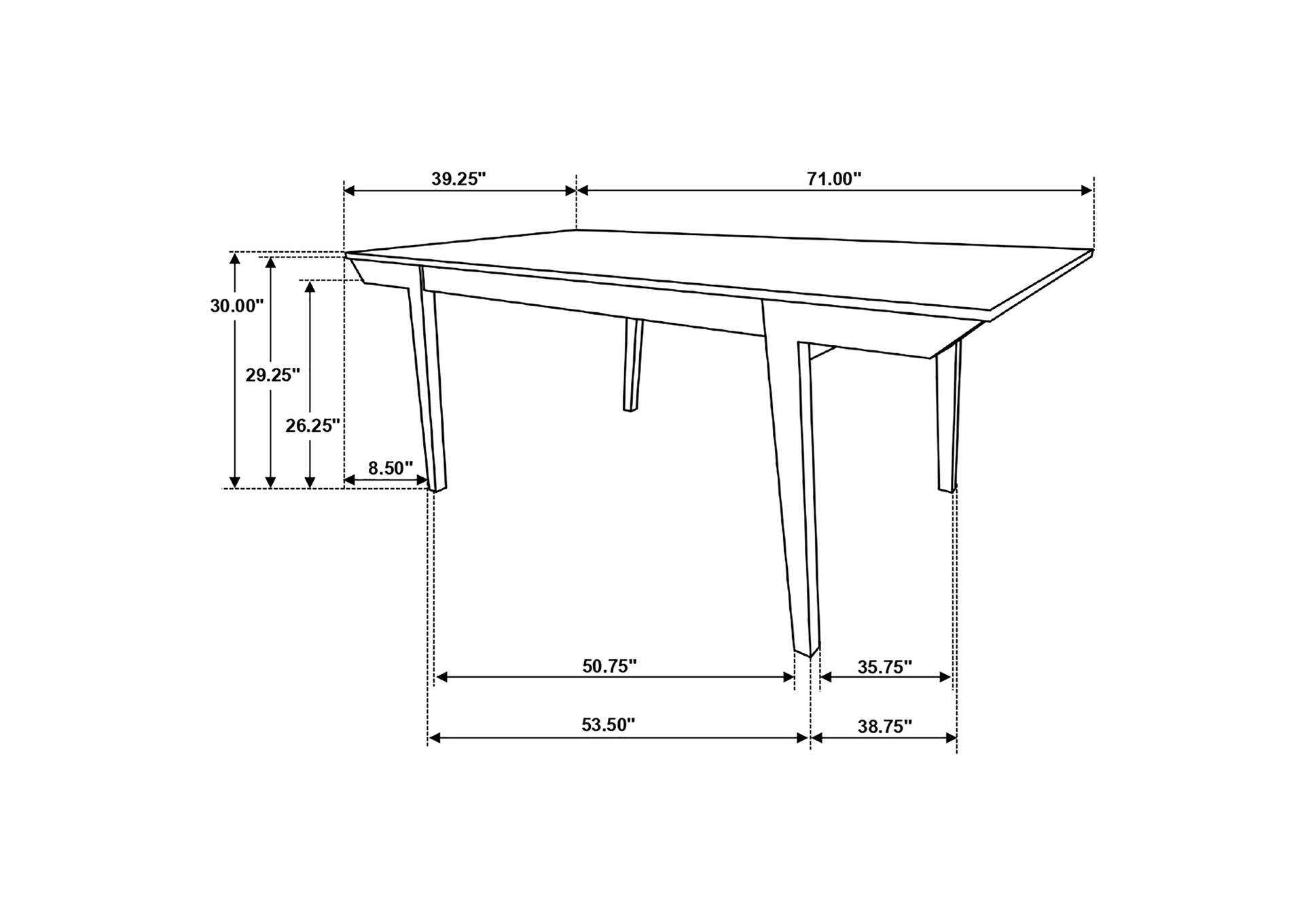 Nogales 5-piece Rectangle Dining Set Acacia and Coastal Grey,Coaster Furniture