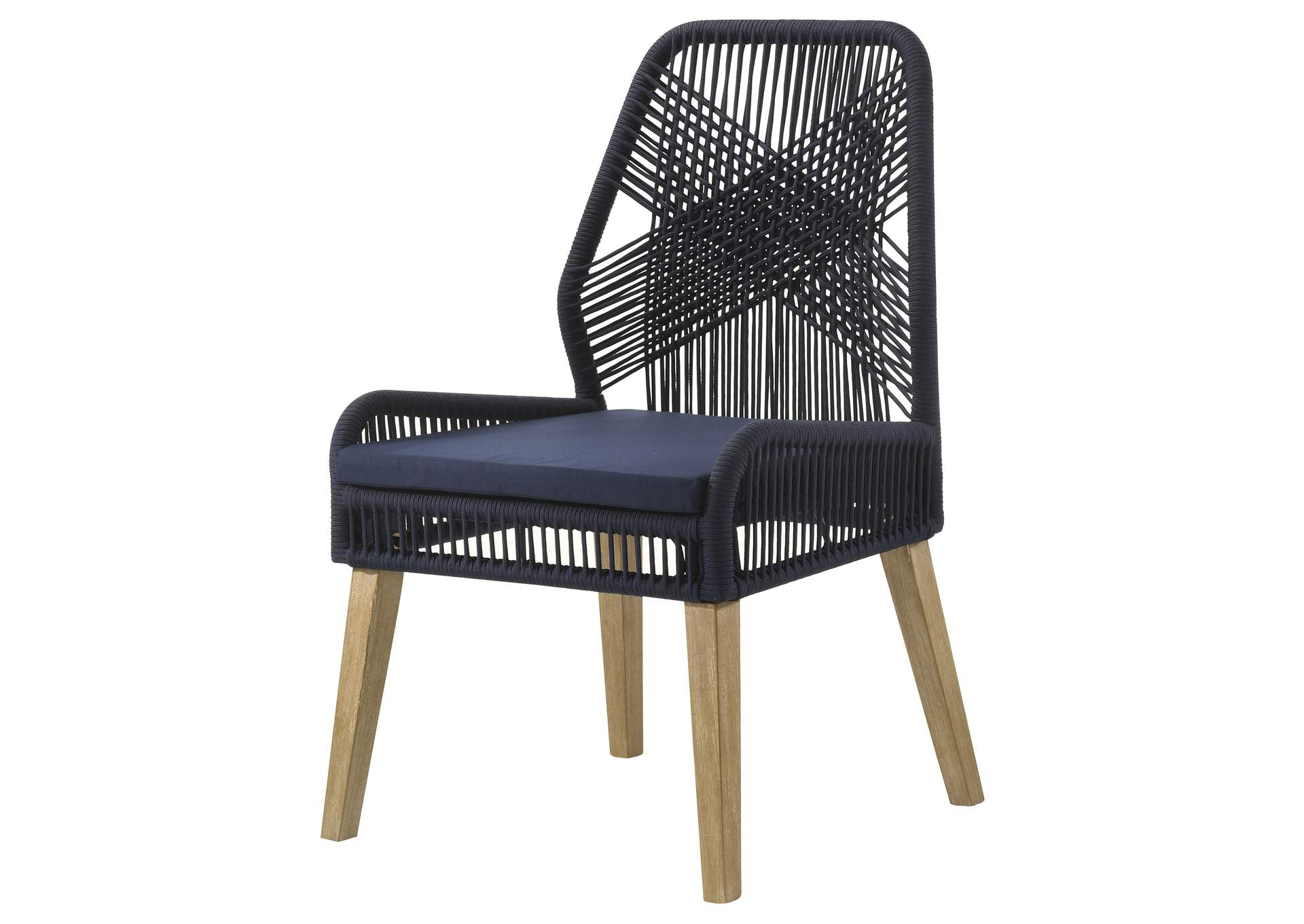 Nakia Woven Rope Dining Chairs Dark Navy (Set of 2),Coaster Furniture