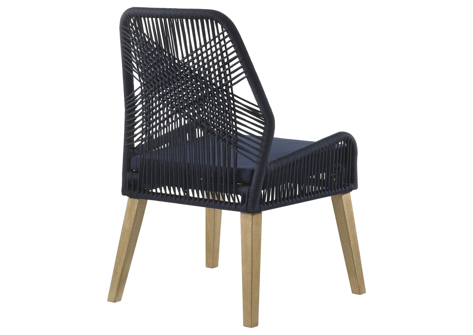 Nakia Woven Rope Dining Chairs Dark Navy (Set of 2),Coaster Furniture