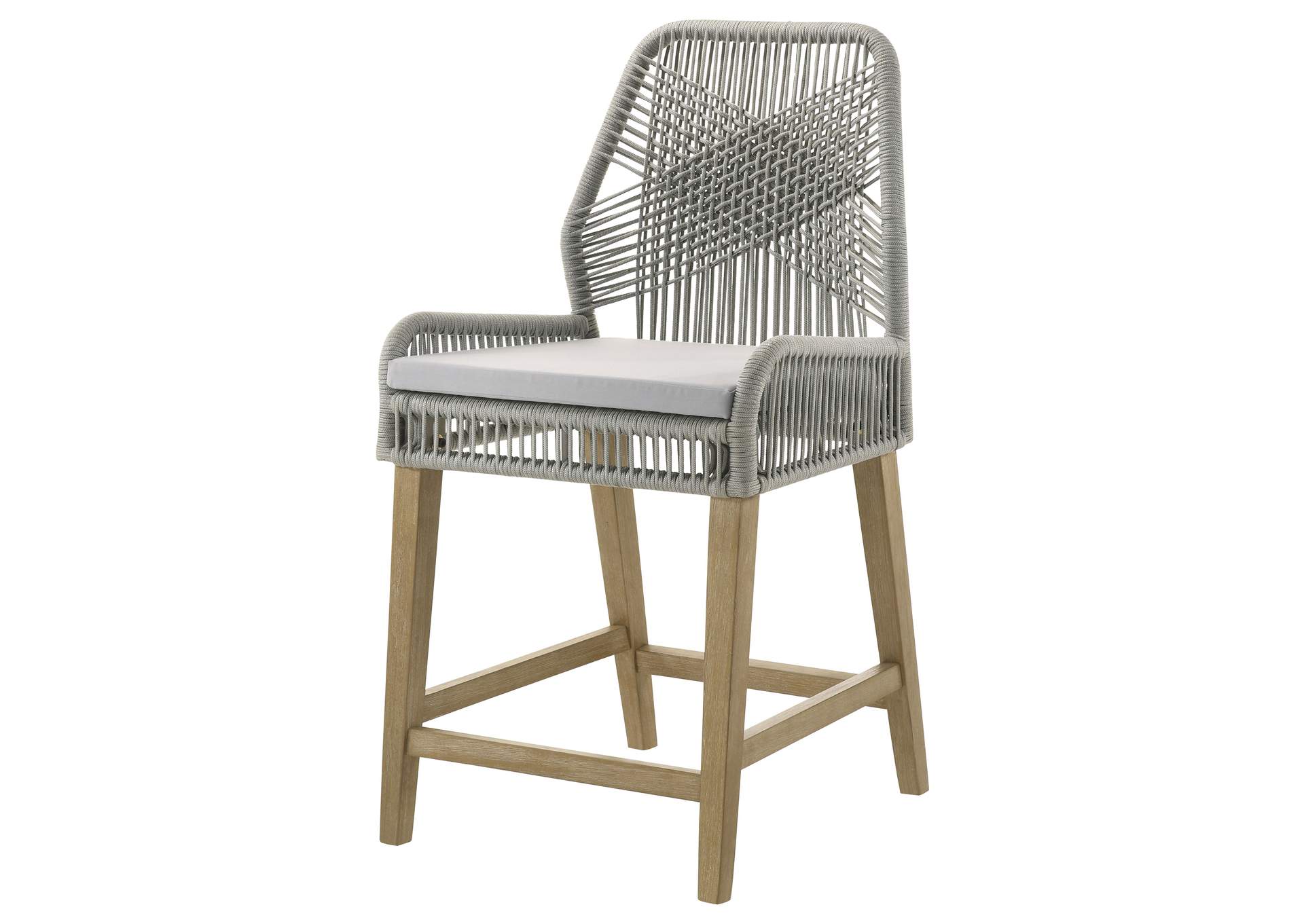 Nakia Woven Rope Back Counter Height Stools (Set of 2),Coaster Furniture