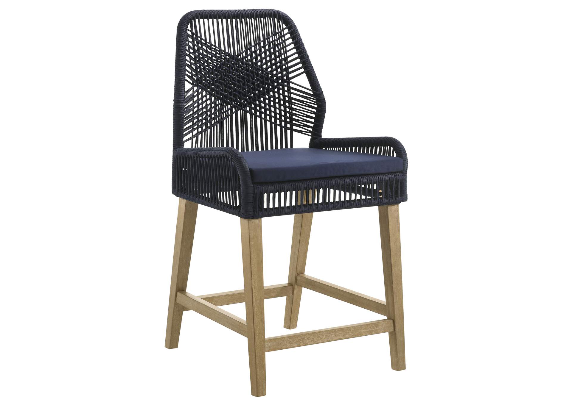 Nakia Woven Rope Back Counter Height Stools (Set of 2),Coaster Furniture