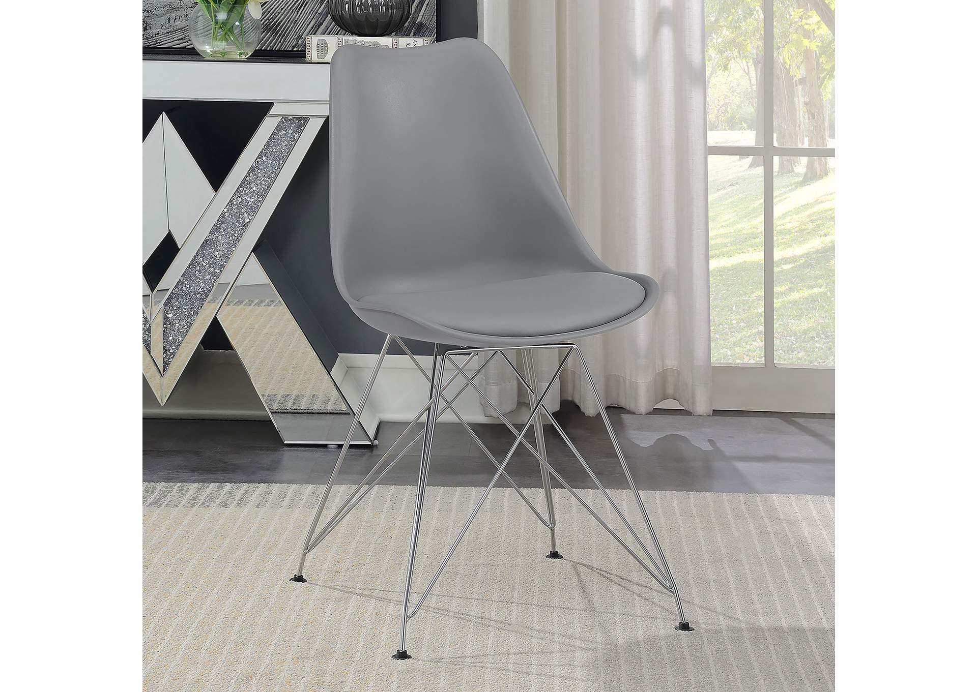 Juniper Upholstered Side Chairs Grey (Set of 2),Coaster Furniture