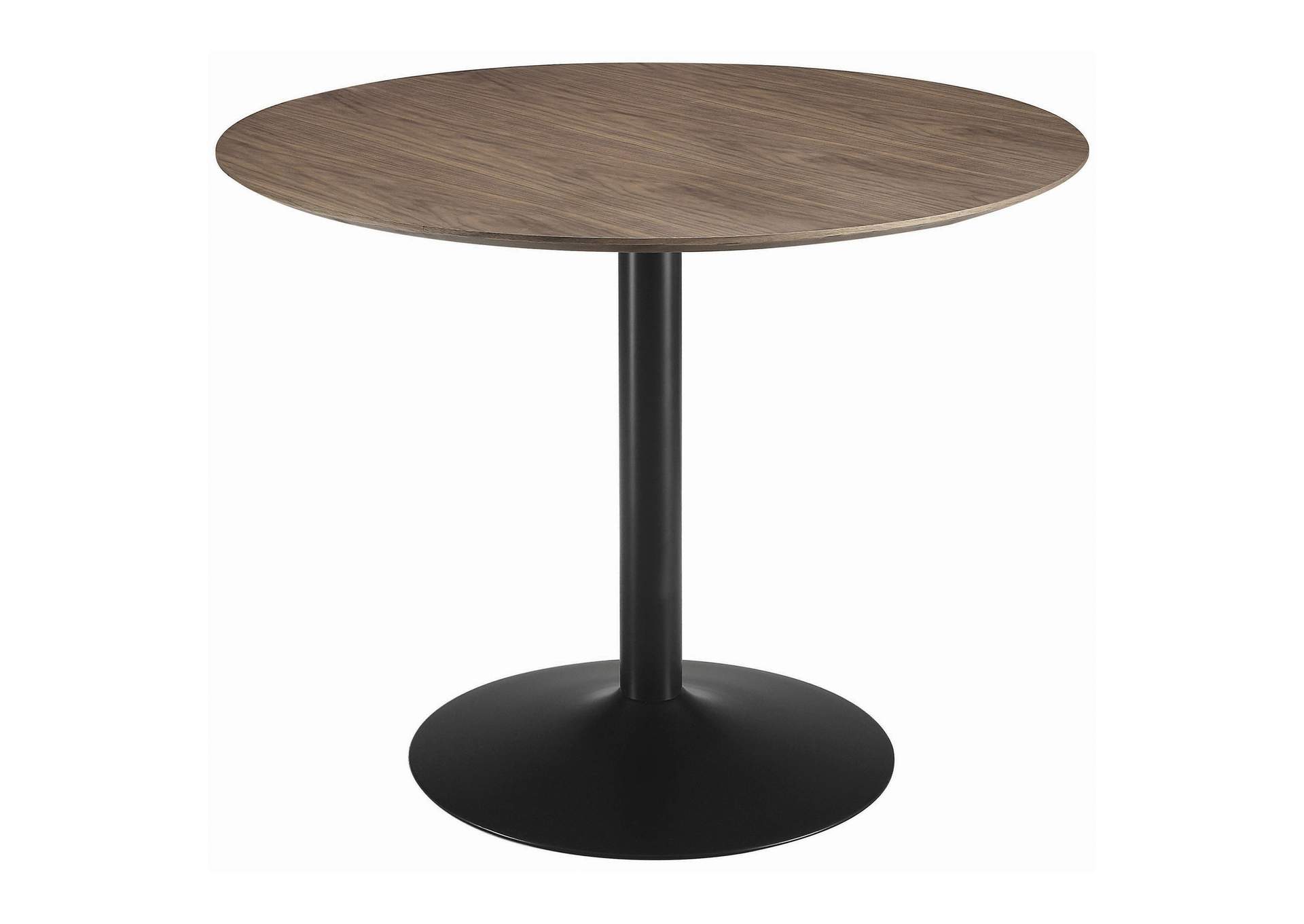 Cora Round Dining Table Walnut and Black,Coaster Furniture