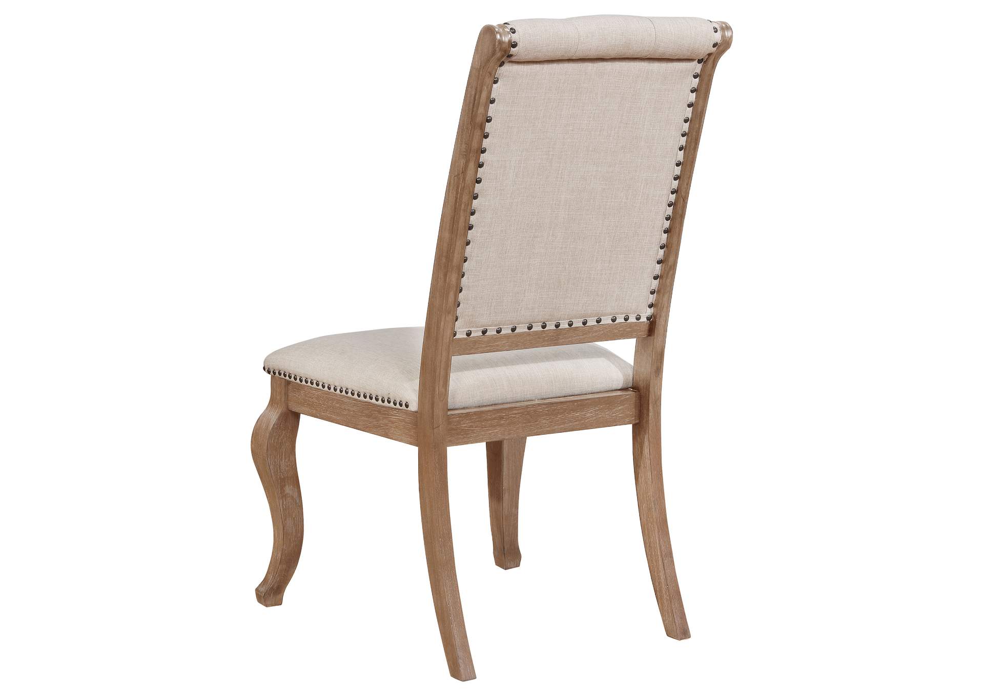 Brockway Cove Tufted Side Chairs Cream and Barley Brown (Set of 2),Coaster Furniture