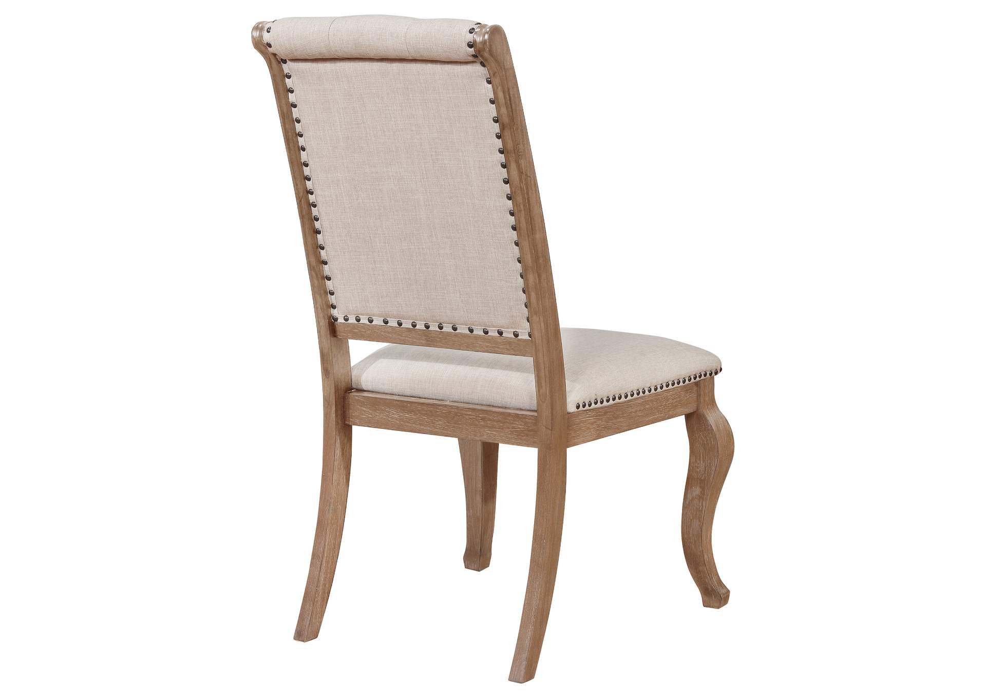 Brockway Cove Tufted Side Chairs Cream and Barley Brown (Set of 2),Coaster Furniture