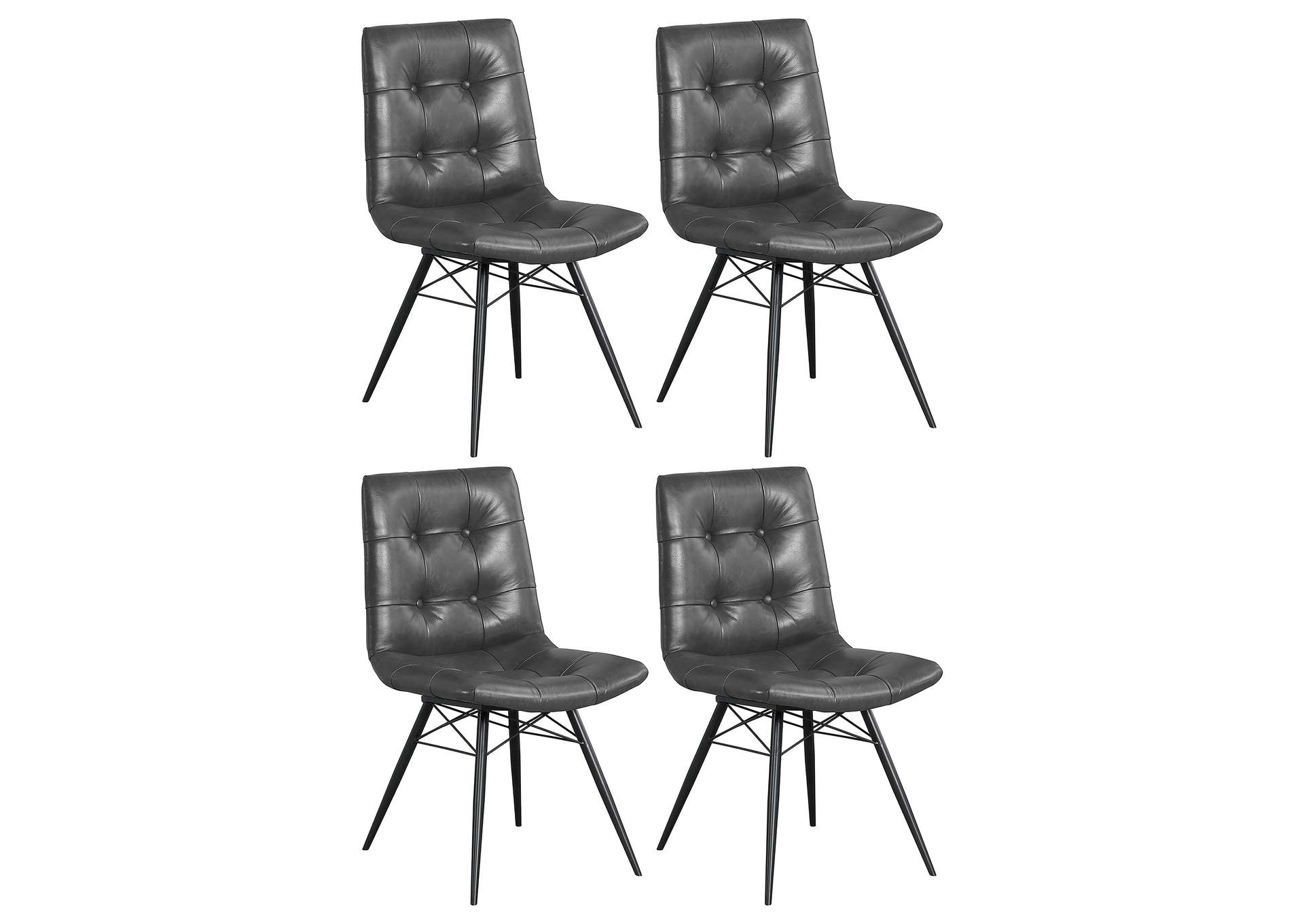 Aiken Tufted Dining Chairs Charcoal (Set of 4),Coaster Furniture