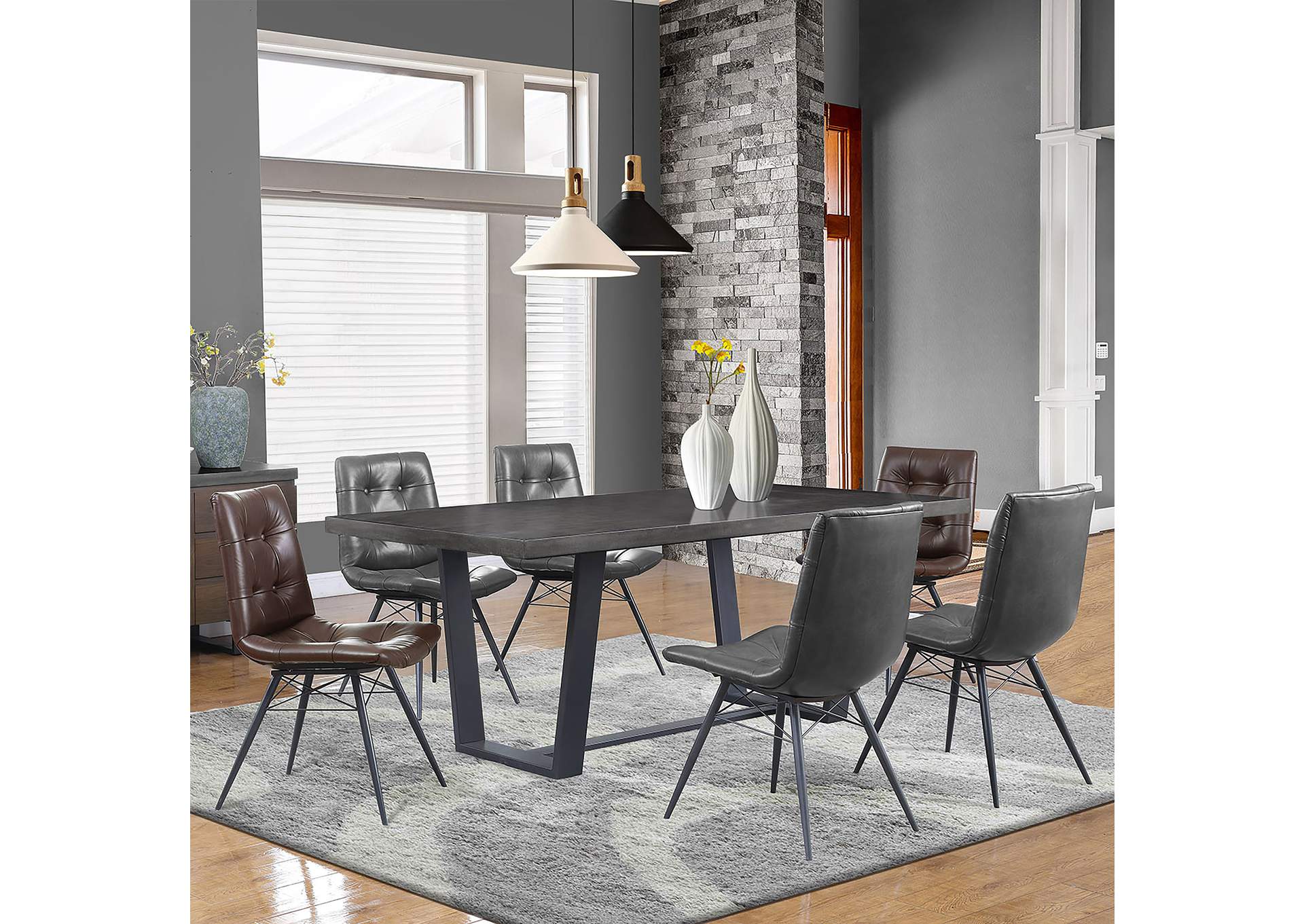 Aiken Tufted Dining Chairs Charcoal (Set of 4),Coaster Furniture