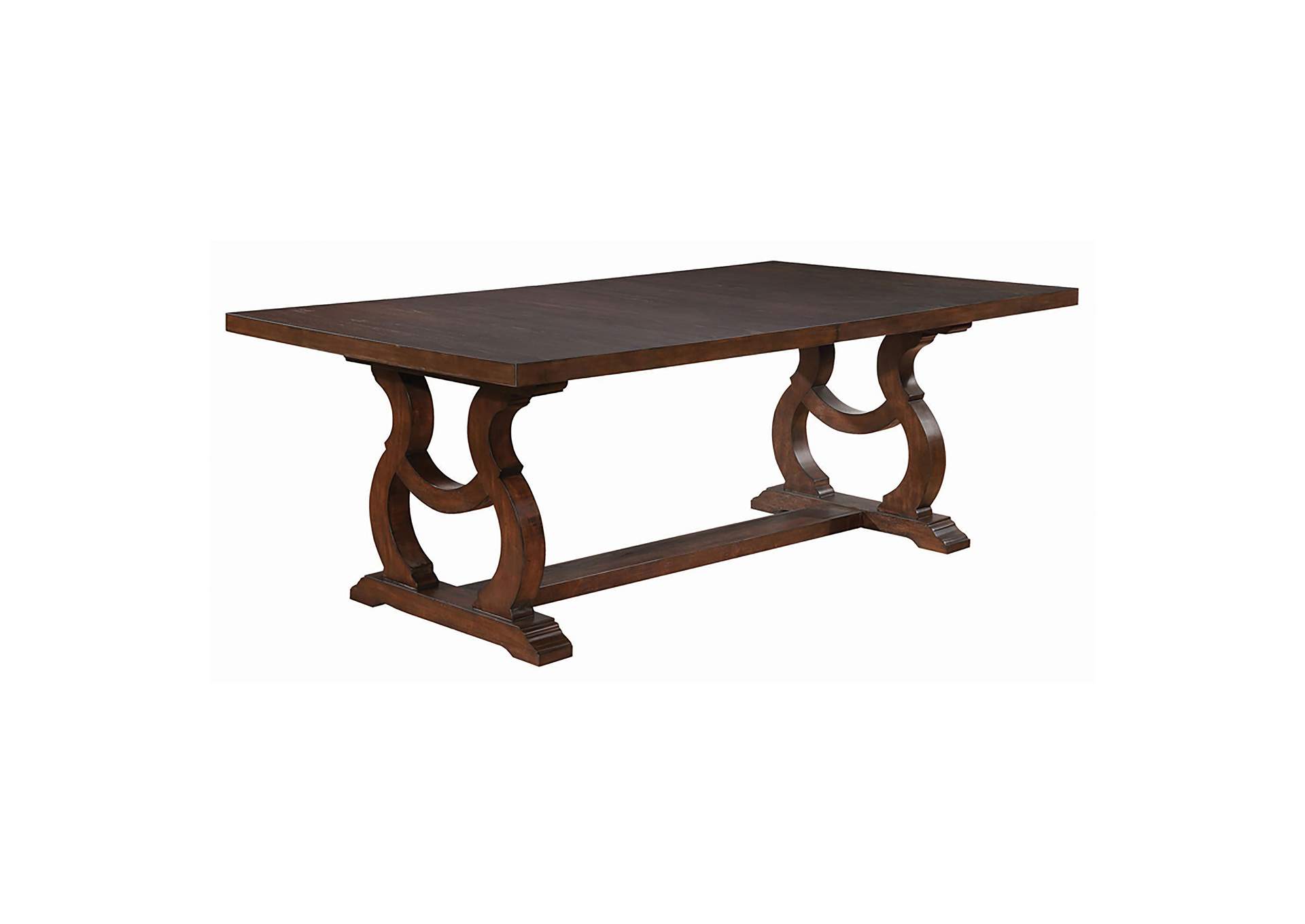 Brockway Cove Trestle Dining Table Antique Java,Coaster Furniture