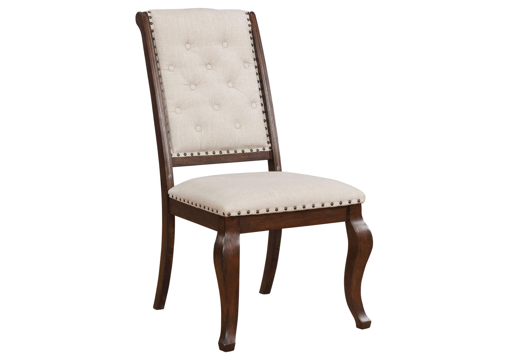 Brockway Cove Tufted Dining Chairs Cream and Antique Java (Set of 2),Coaster Furniture