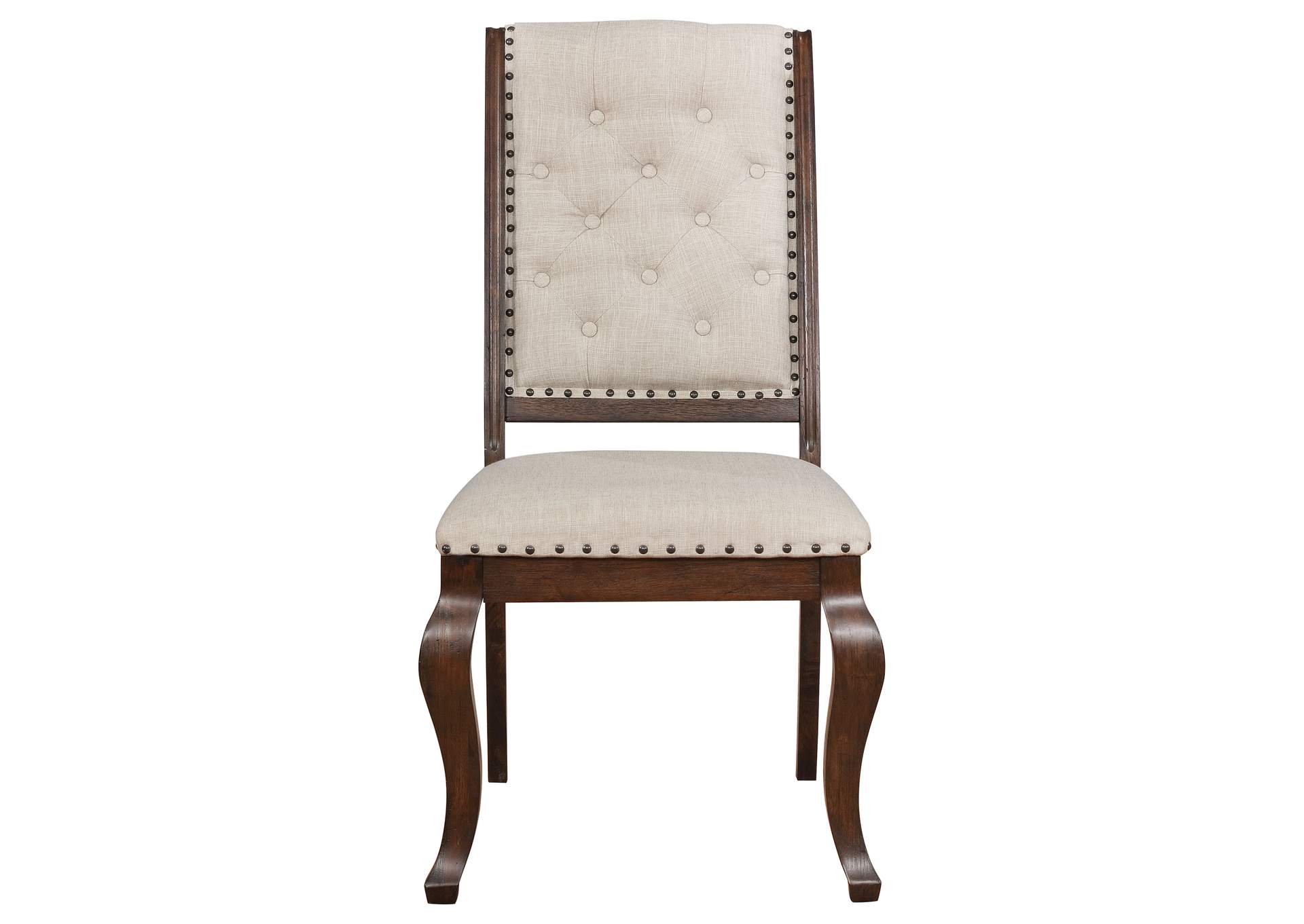 Brockway Cove Tufted Dining Chairs Cream and Antique Java (Set of 2),Coaster Furniture